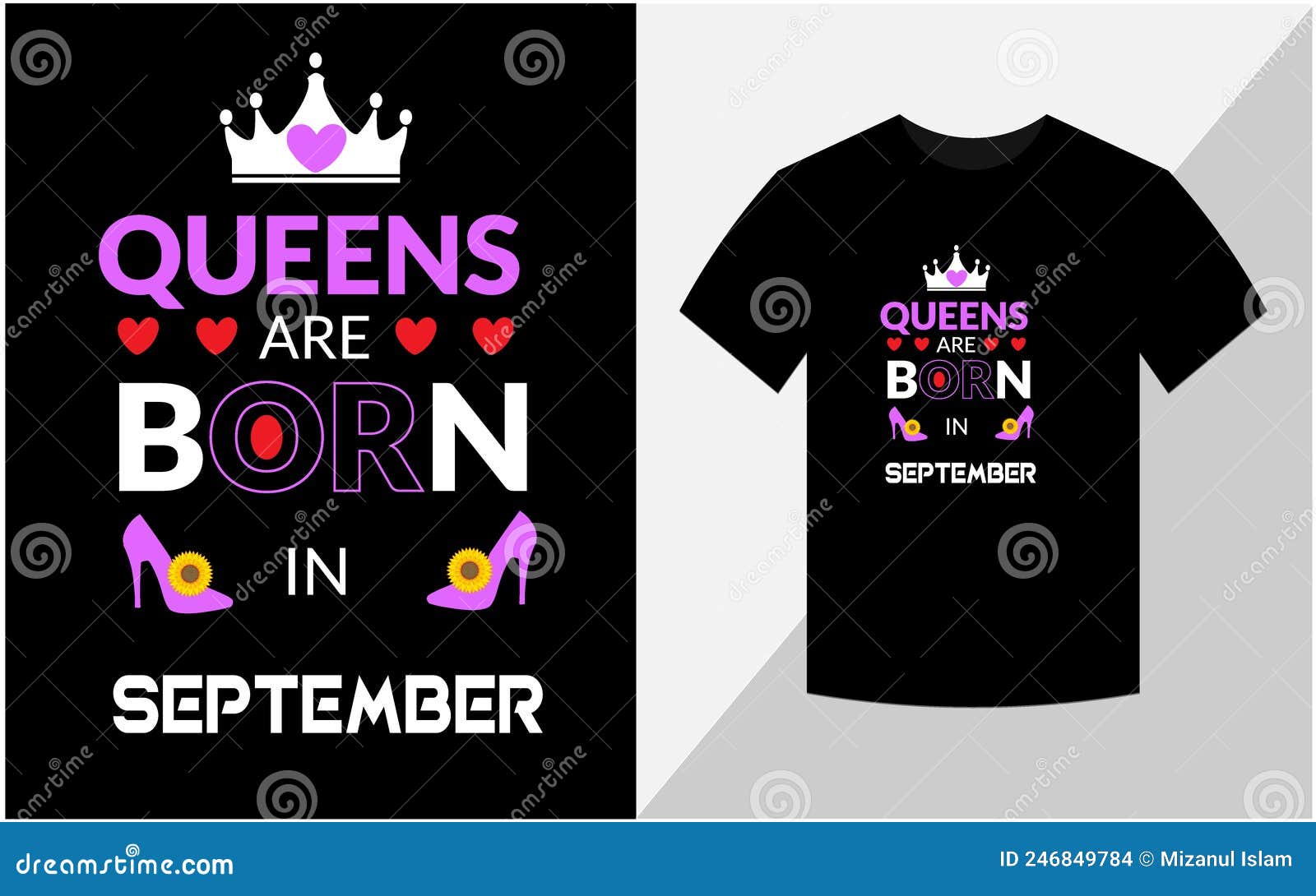 Reducción de precios Ordinario Fundador Las Reinas Nacen En El Diseño De Camisetas De Cumpleaños De Septiembre  Ilustración del Vector - Ilustración de falta, feliz: 246849784