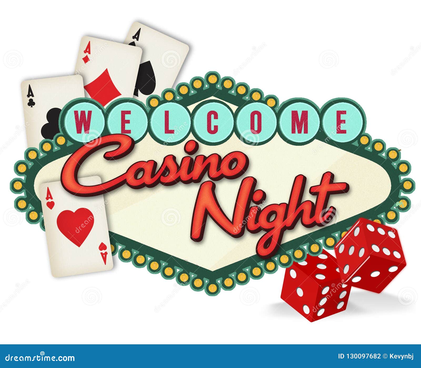 las vegas casino night logo artwork