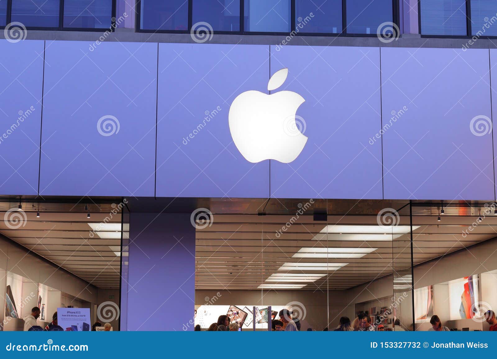 Apple Store Retail Mall Location. Apple Sells and Services IPhones