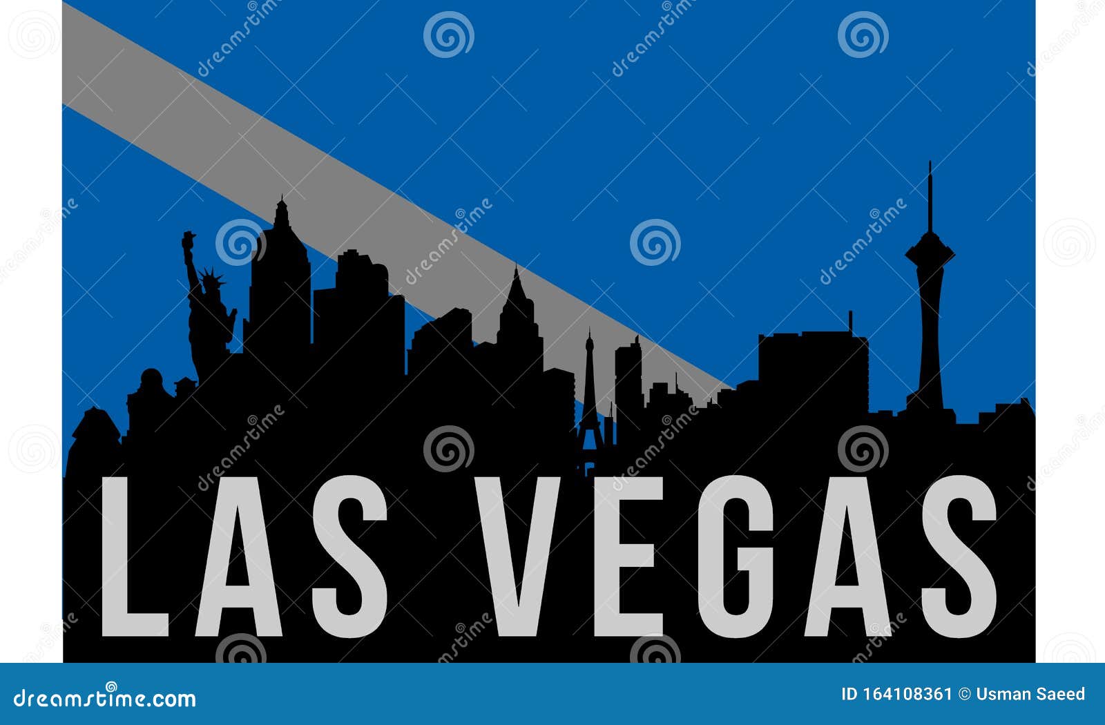 Las vegas city skyline silhouette background Vector Image