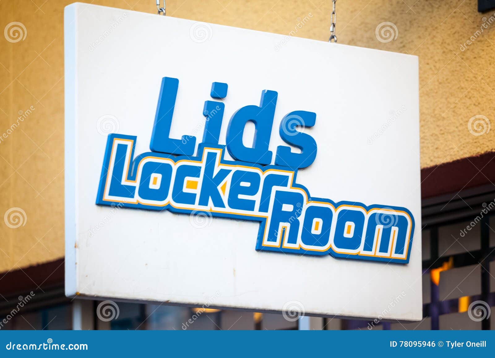 LAS VEGAS, NEVADA August 22nd, 2016 Lids Locker Room Logo On Editorial Photo Image of