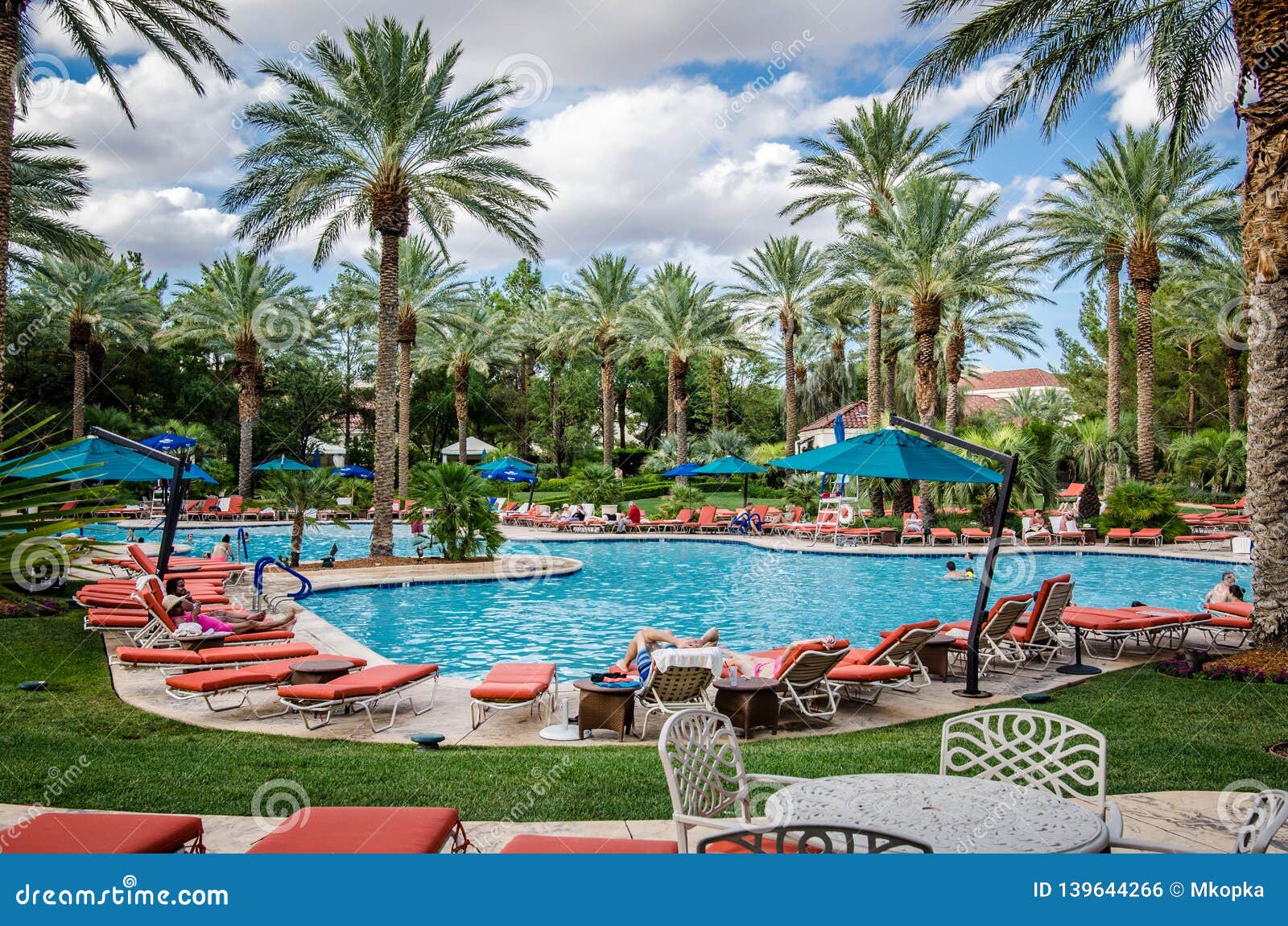 Las Vegas, Nevada - Outdoor Tropical Pool Area at the JW Marriott