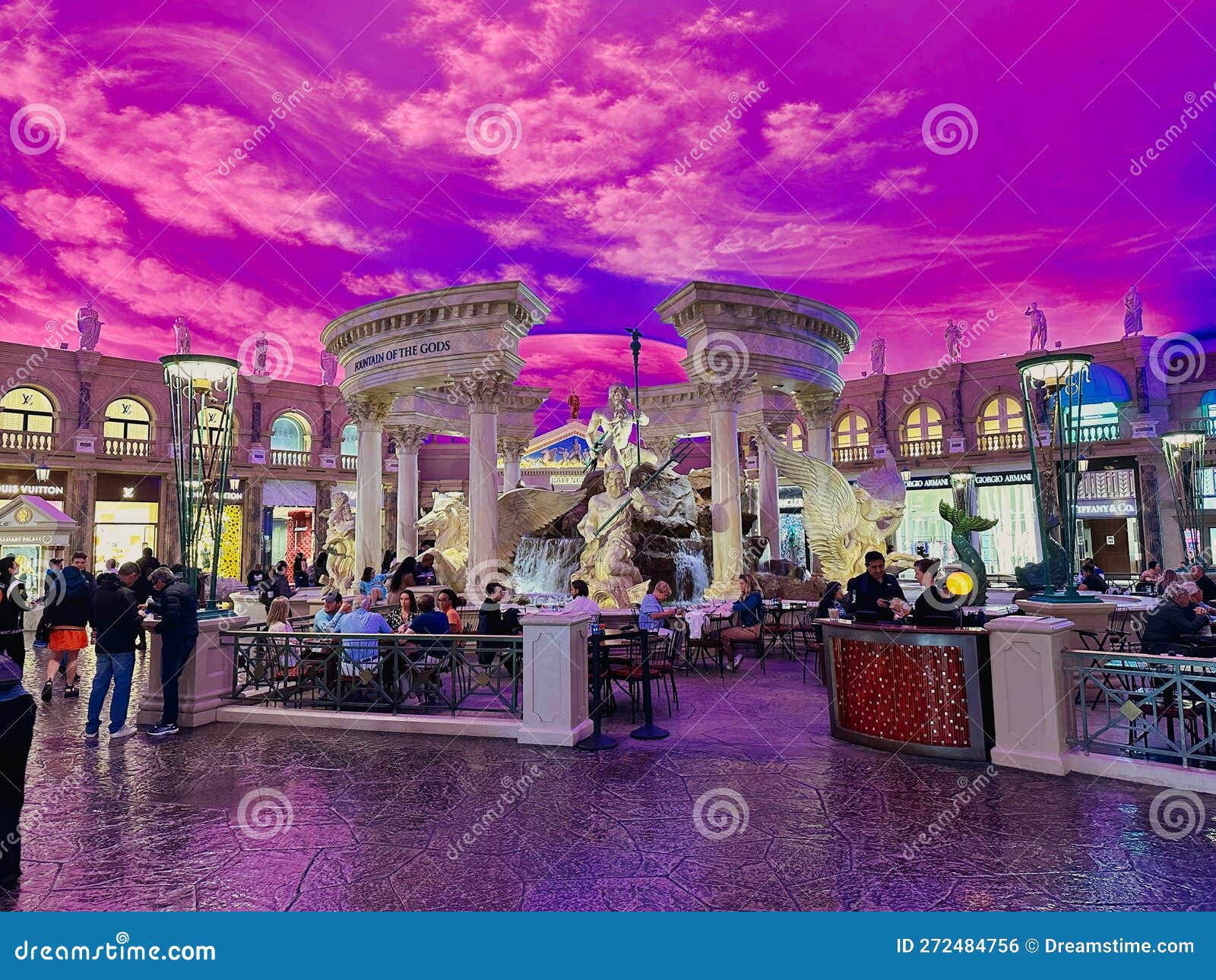 Garden of the Gods Fountain at Caesar S Palace Editorial Photo