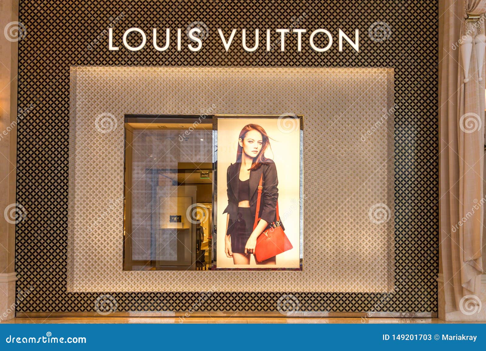 LAS VEGAS, NEVADA, USA - 13 MAY, 2019: Louis Vuitton Logo In Store In Wynn Hotel In Las Vegas ...