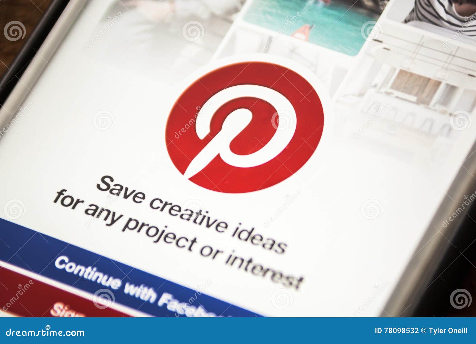 Pinterest app editorial photography. Image of sign, device - 138649722