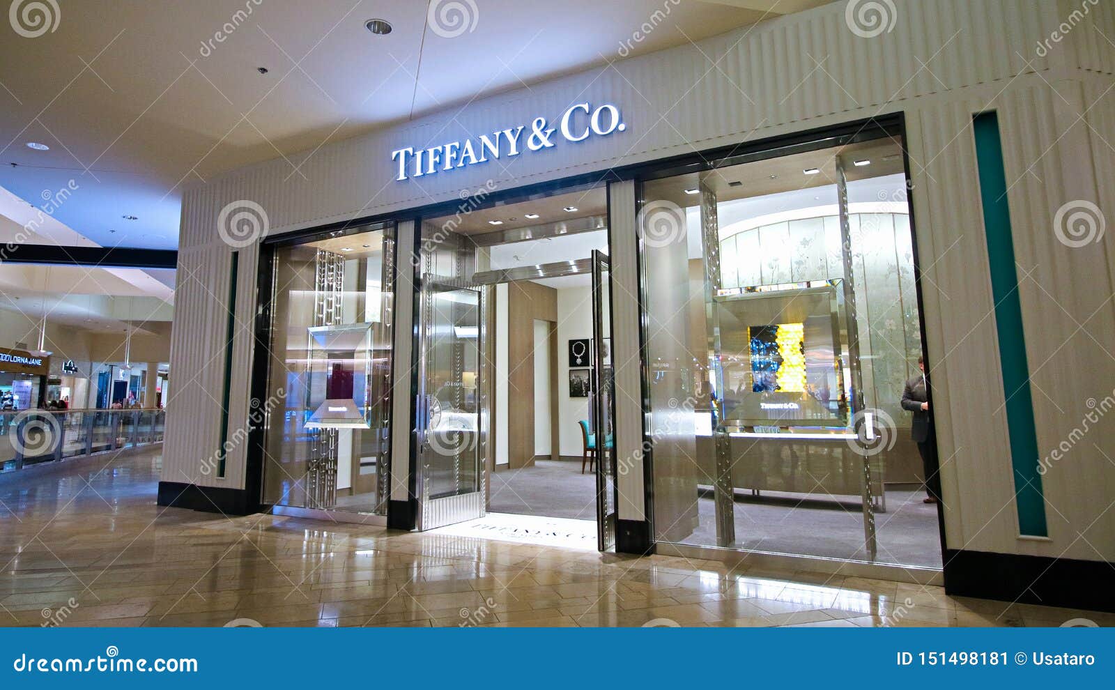 Tiffany \u0026 Co Logo On Store Front Sign 