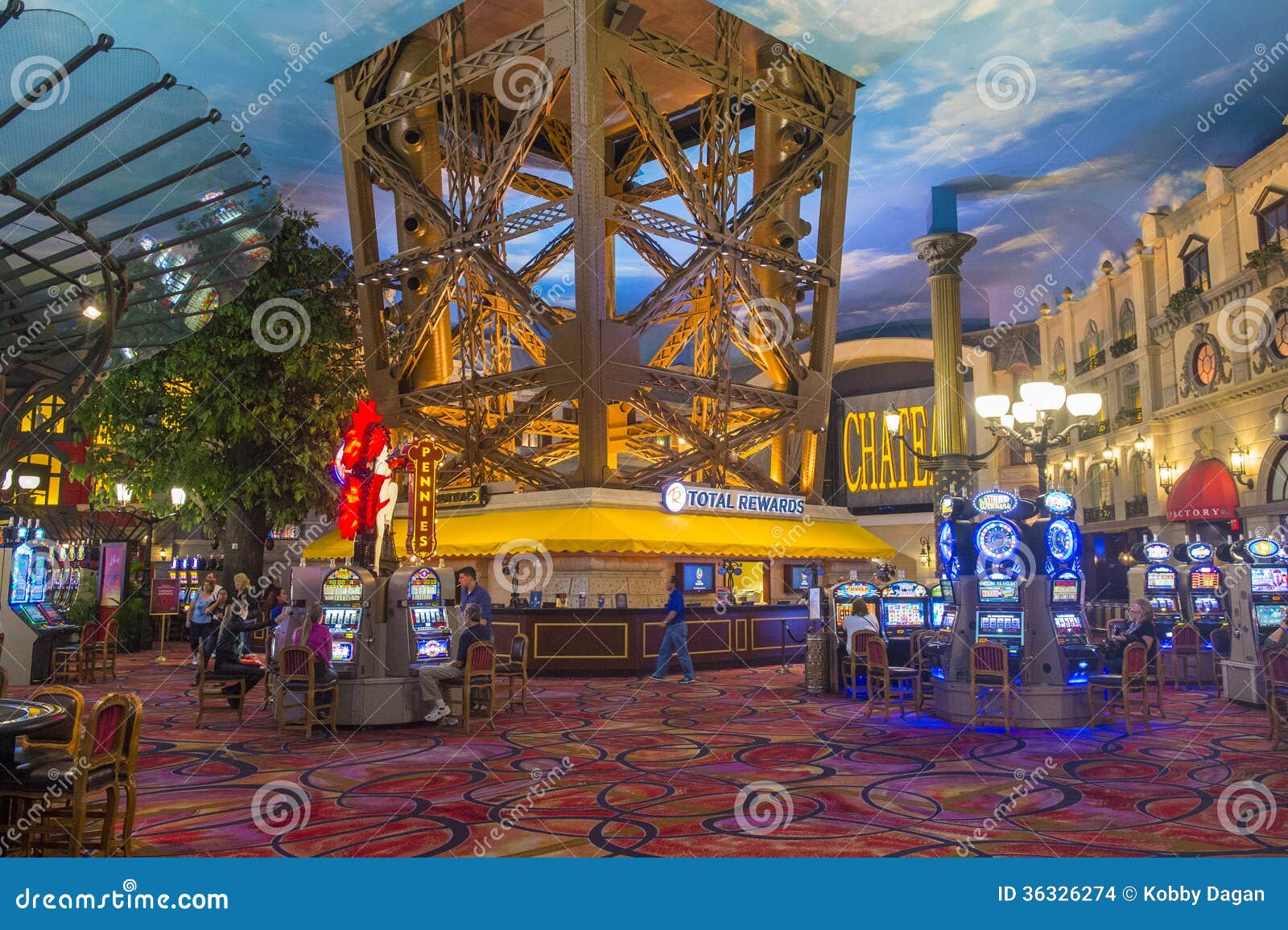 Las Vegas , Paris hotel editorial stock image. Image of evening