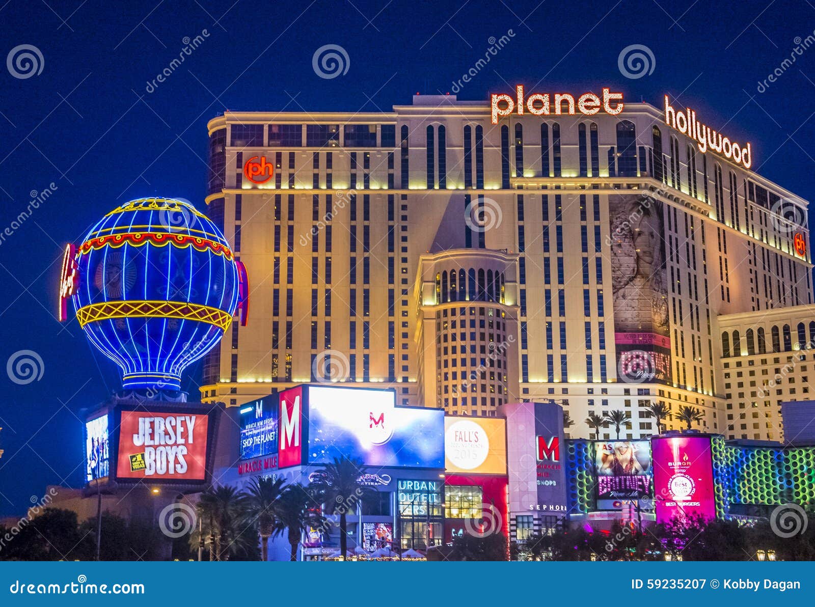 Las Vegas Planet Hollywood Redaktionelles Stockfotografie