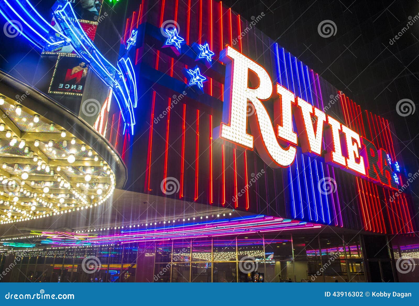 Las Vegas , Riviera editorial photography. Image of sign - 43916302