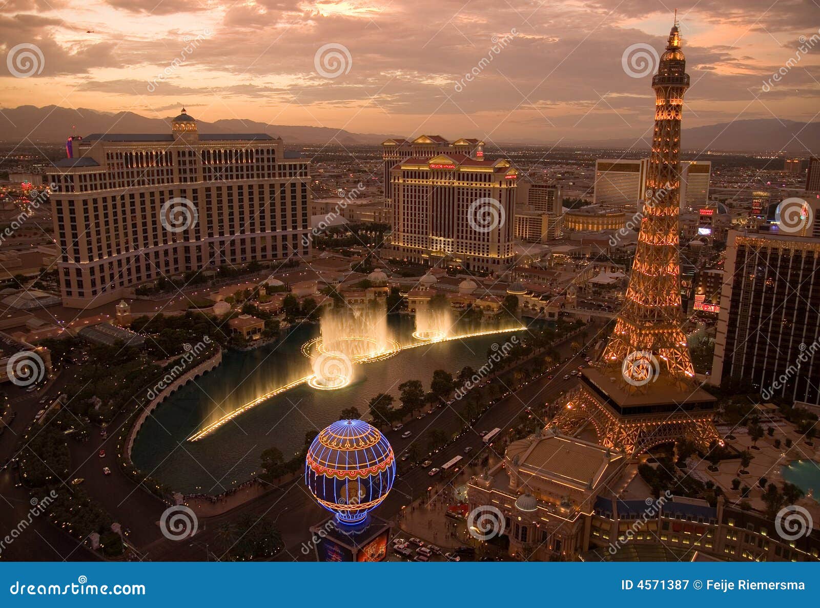 Las Vegas City Skyline At Sunset Background, Pictures Of Nevada