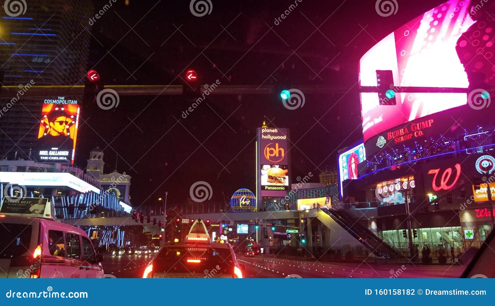 Las Vegas Strip Lights at Night Editorial Photography Image of strip, vegas 160158182