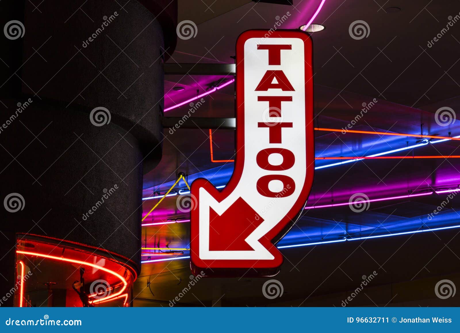 Tattoo Store Neon Signage  Free Stock Photo