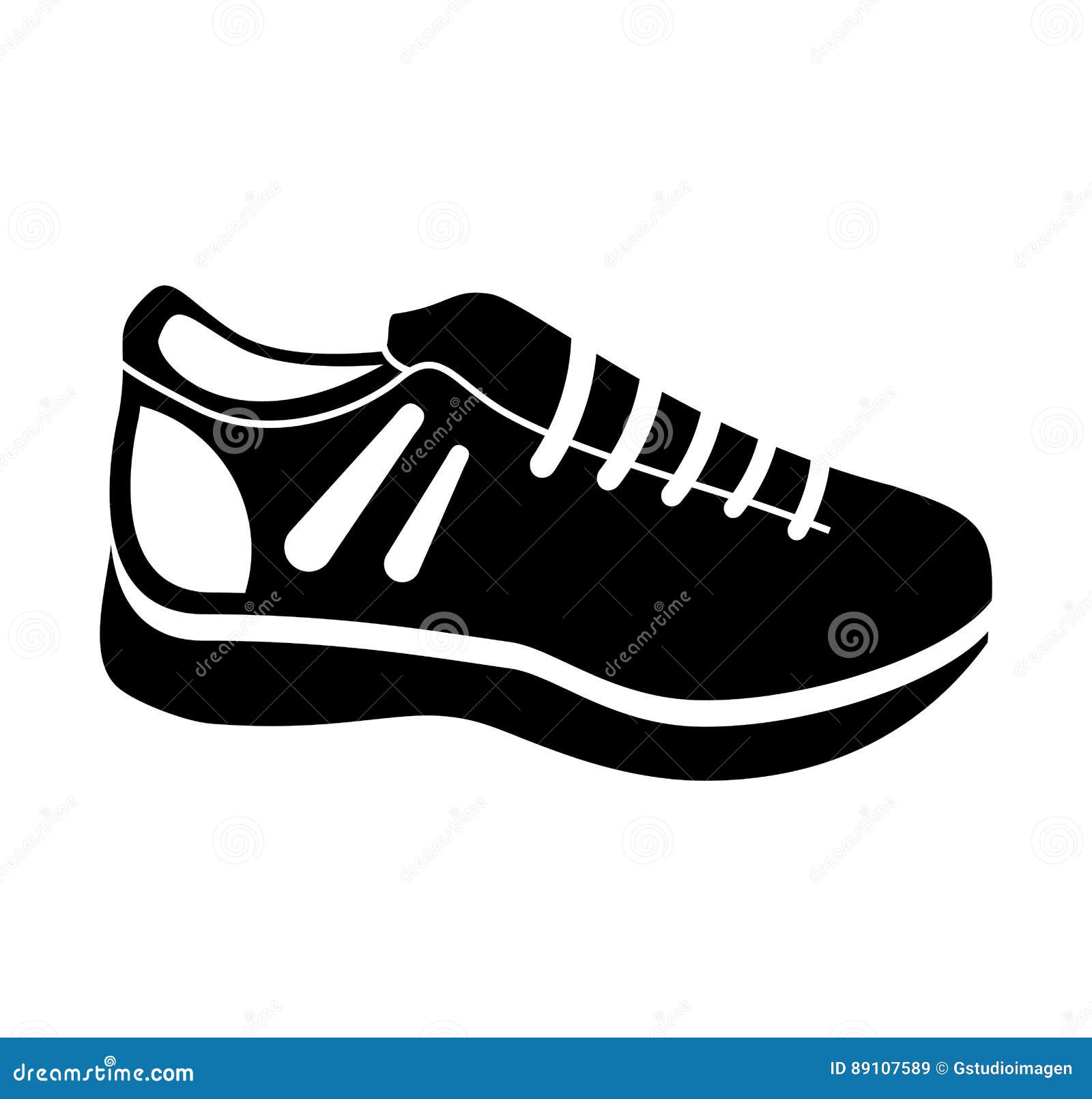 Icono Aislado De Zapatillas De Tenis Ilustración del Vector - Ilustración  de atlético, corriendo: 89107589, image size:1600x1610