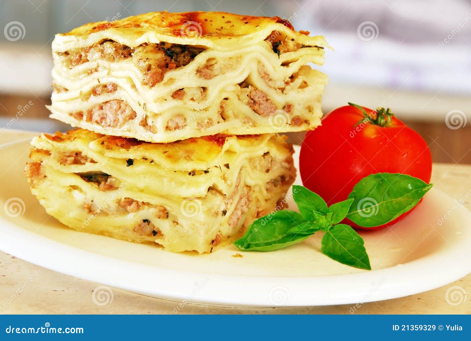 Lasagna stock image. Image of pasta, cheese, italian 21359329