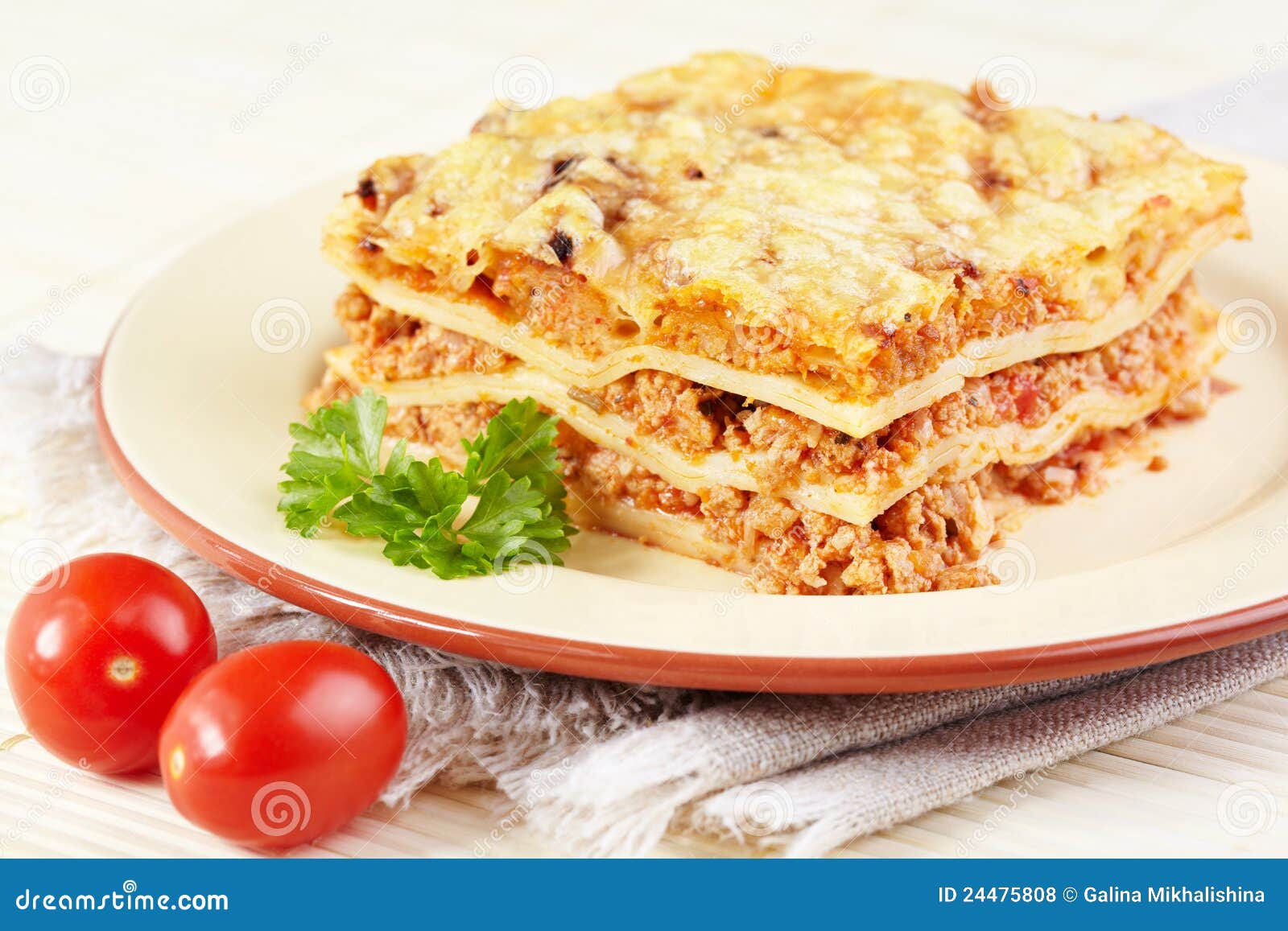 Lasagna stock photo. Image of casserole, crust, products 24475808