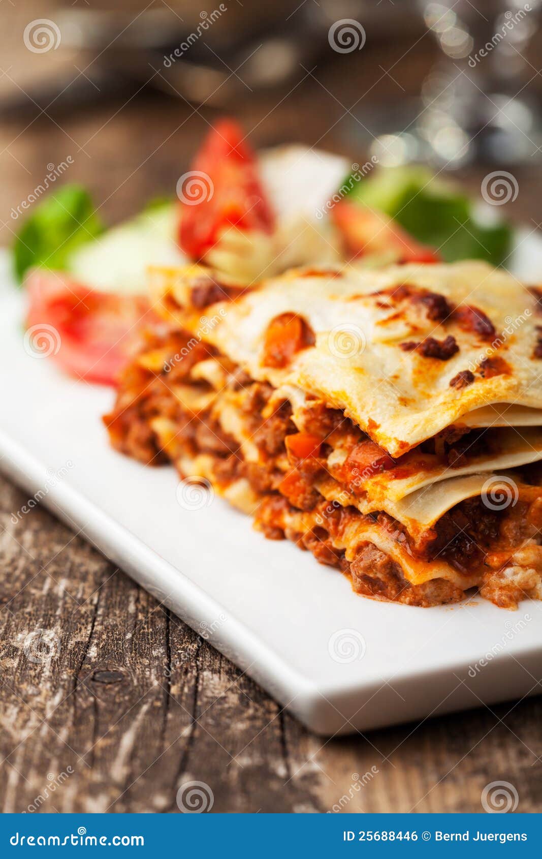 Lasagna stock photo. Image of leaf, fork, cooked, mozzarella 25688446