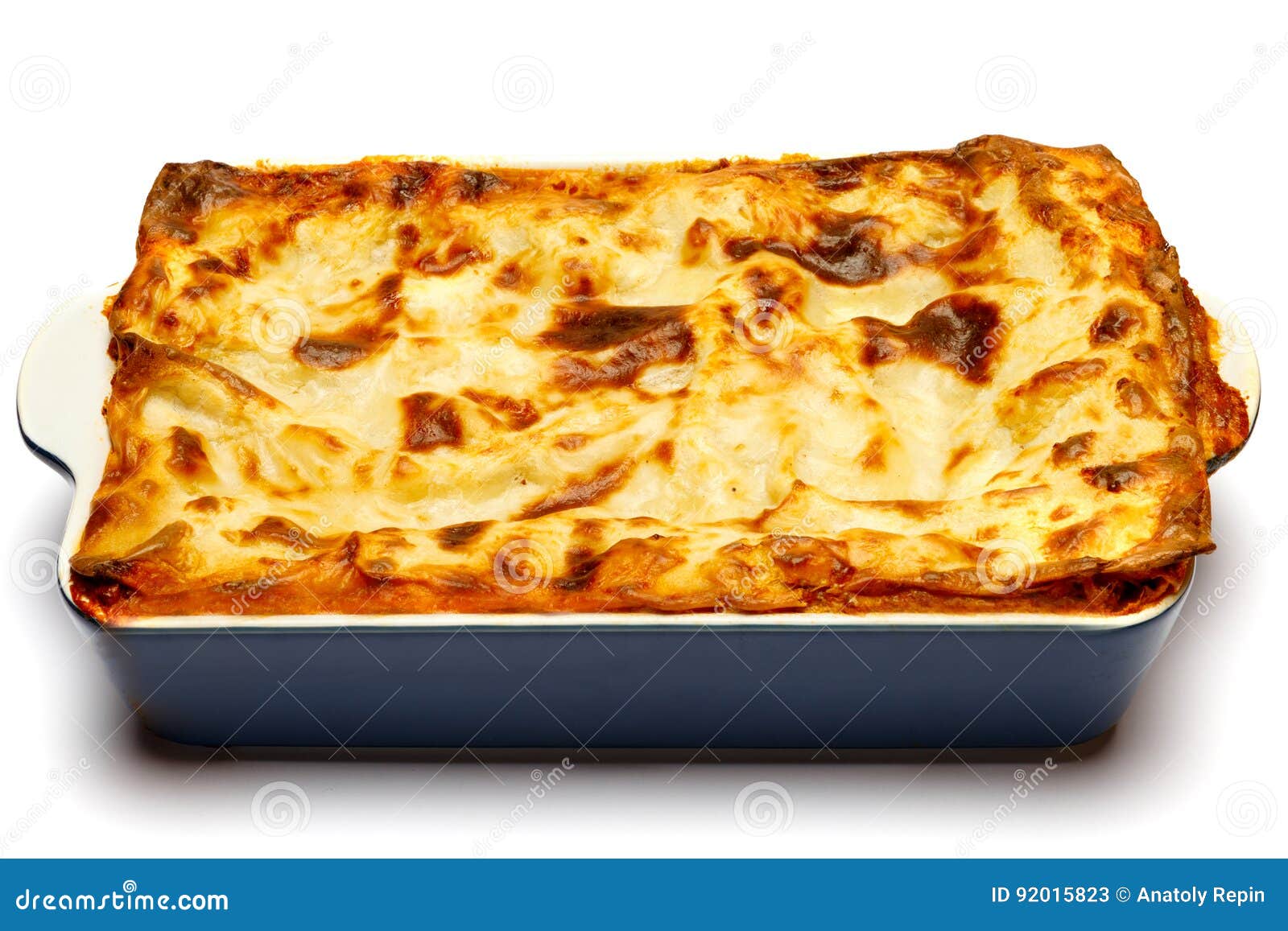Lasagna in baking dish stock image. Image of food, healthy 92015823