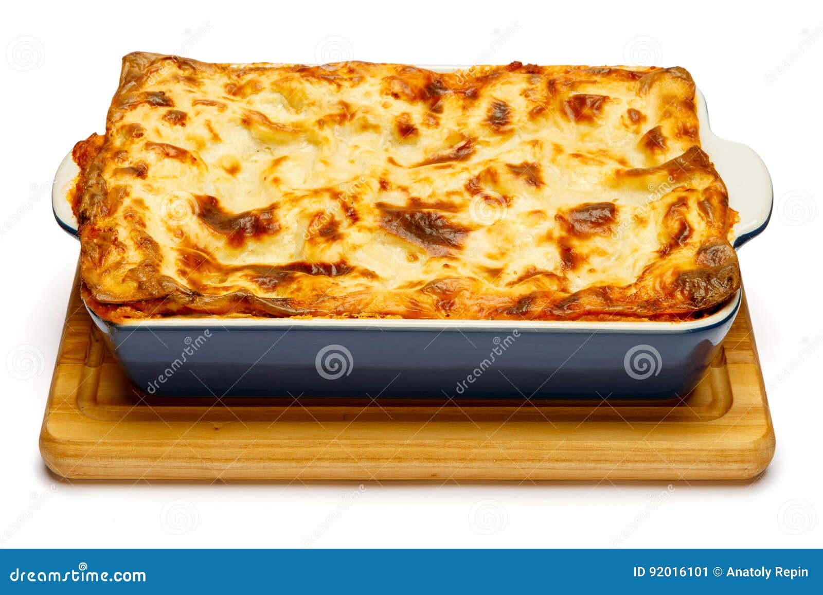 Lasagna in baking dish stock image. Image of closeup 92016101