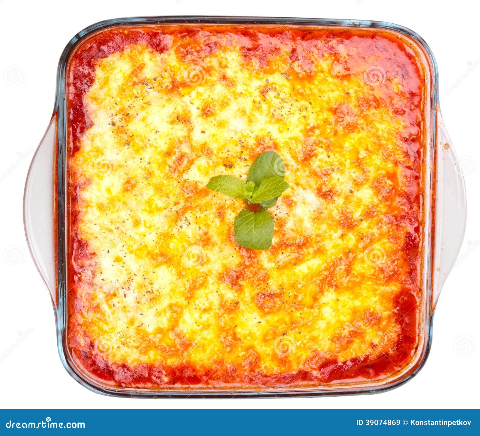Lasagna in a Cooking Glass Pot Stock Image Image of crispy, meat