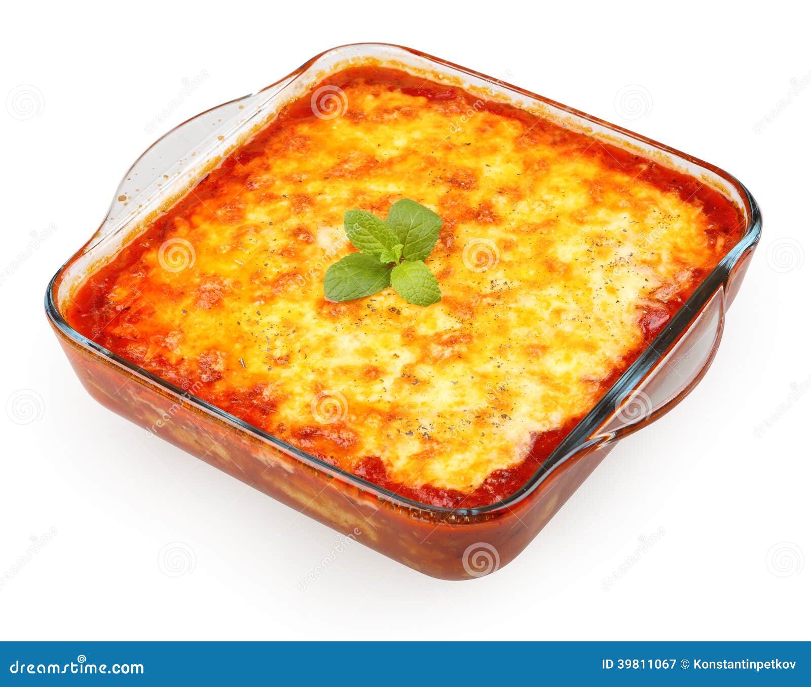 Lasagna in a Cooking Glass Pot Stock Image Image of cuisine, cooked