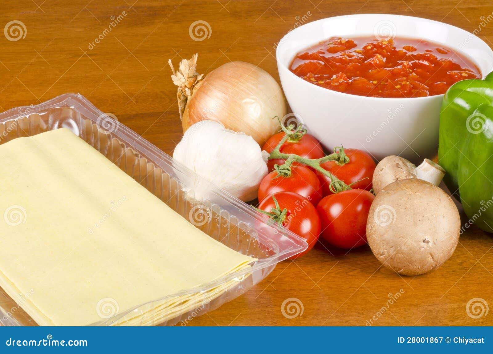 Lasagna Ingredients 4 stock image. Image of product 28001867