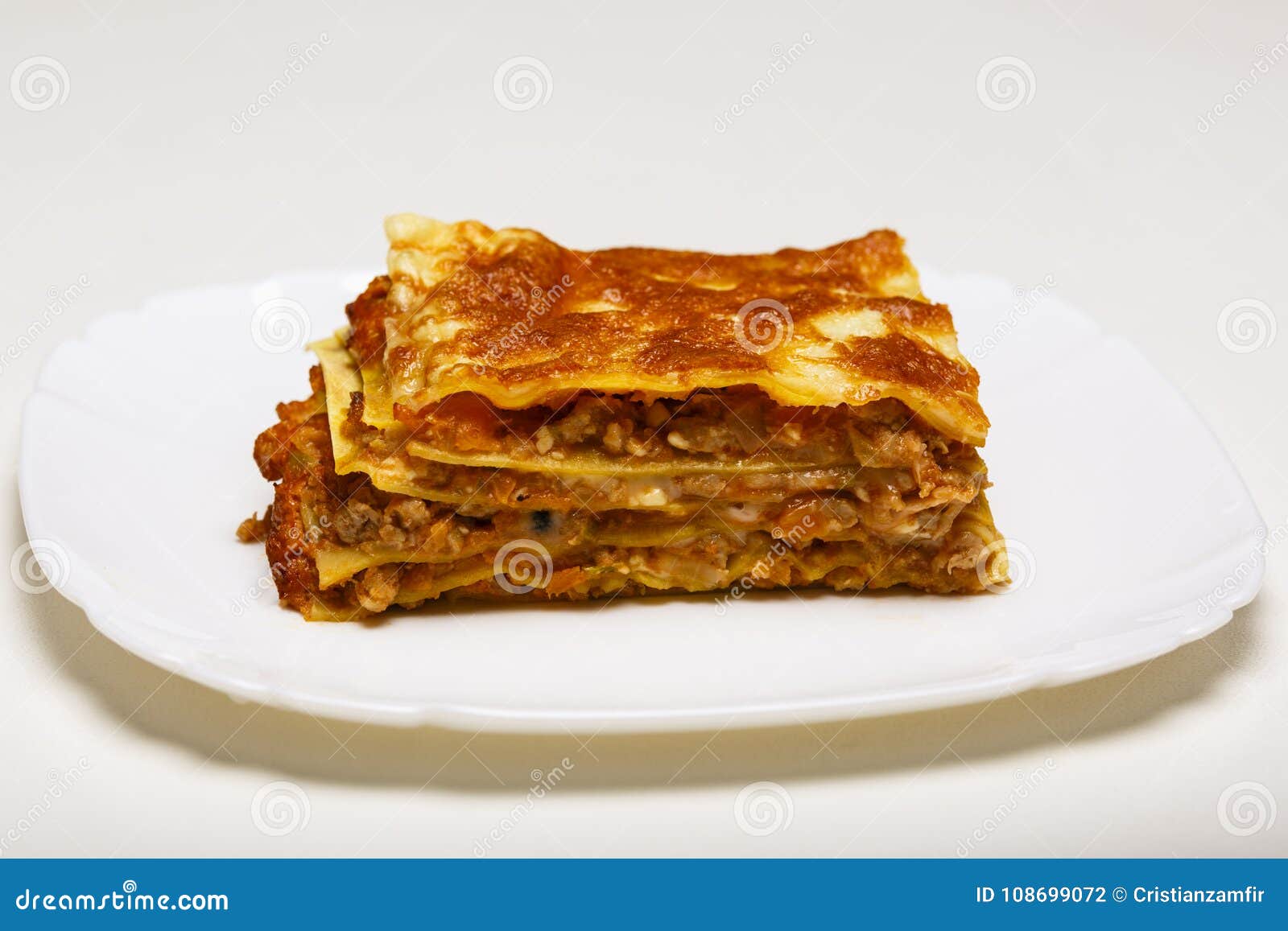Lasagna made in a home stock photo. Image of gourmet - 108699072
