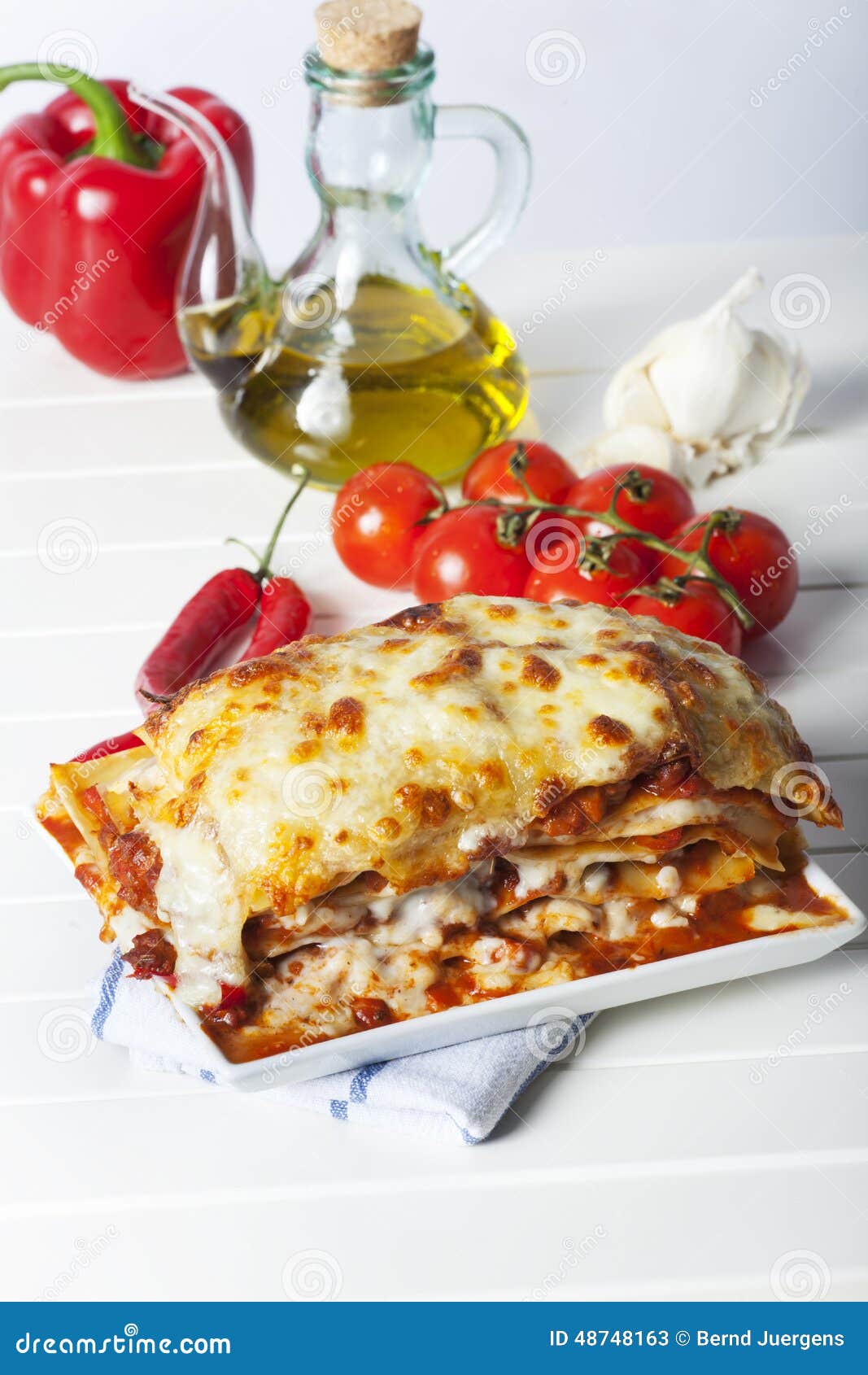 Lasagna stock image. Image of cooking, classic, herb 48748163