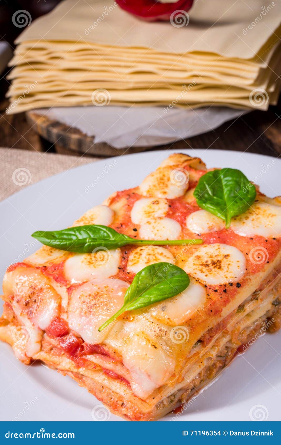 Lasagne stock photo. Image of herb, closeup, basil, fresh 71196354