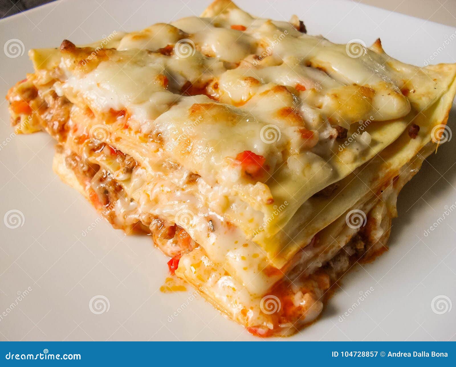 Lasagne Selbst Gemacht, Mit Traditionellem Rezept Stockbild - Bild von ...