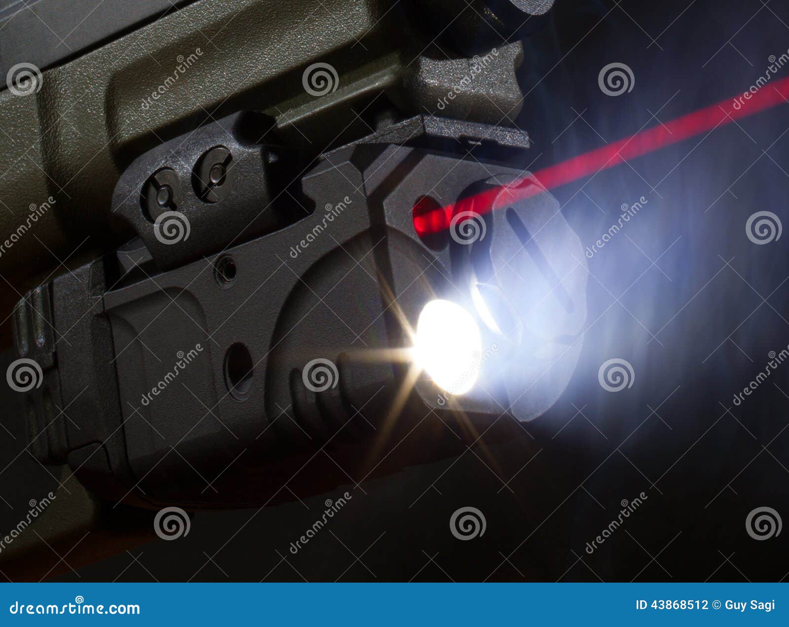 Laser aiming on a handgun stock photo. Image of firearm 43868512