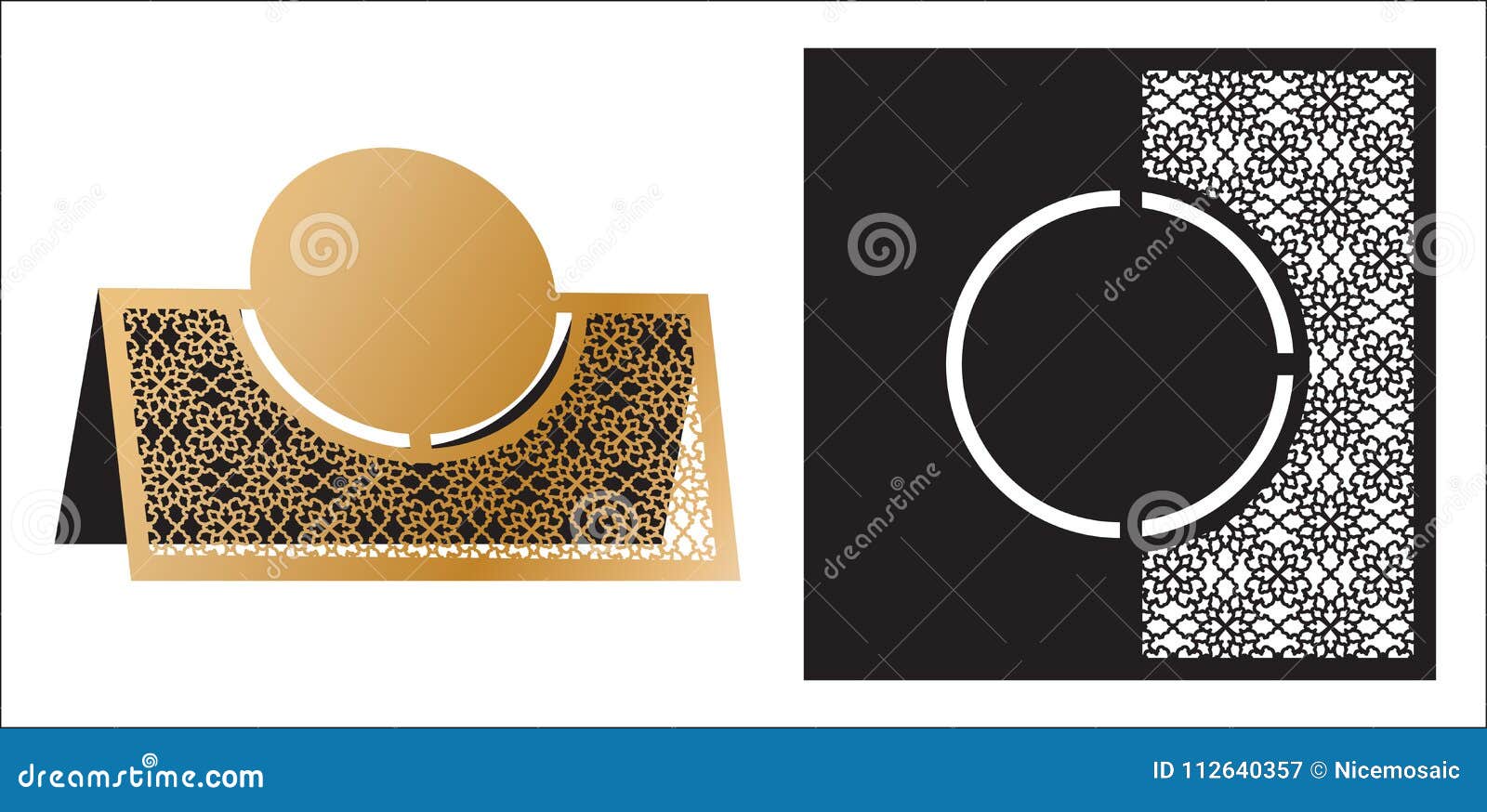 Laser Cut Ornamental Vector Template. Freestanding Table Number With Table Place Card Template Free Download