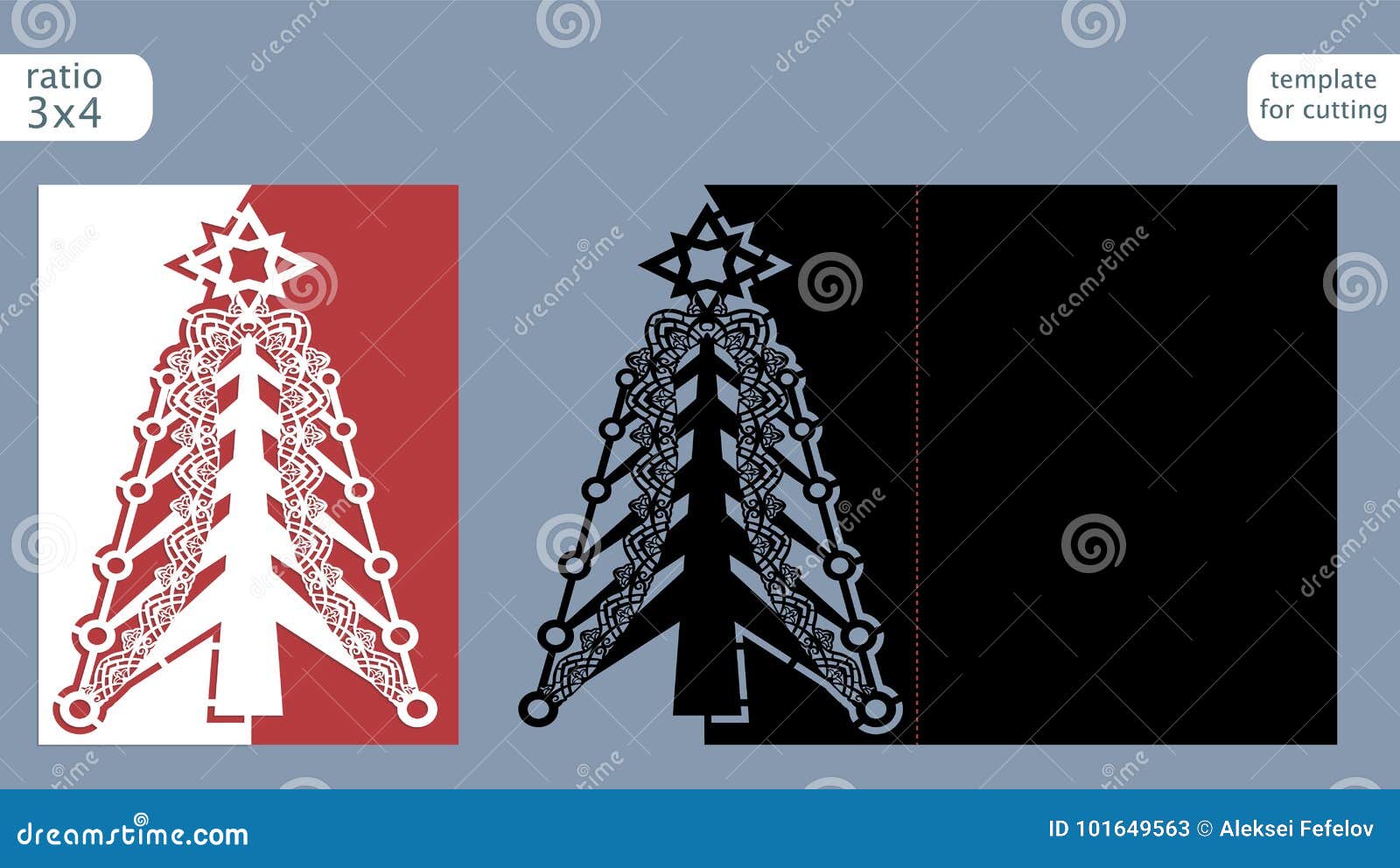 Laser Cut Out Christmas Card Template Die Cut Paper Card With Pattern Of Christmas Tree Cutout Paper Gate Fold Card For Laser Stock Vector Illustration Of Holiday Appearance 101649563