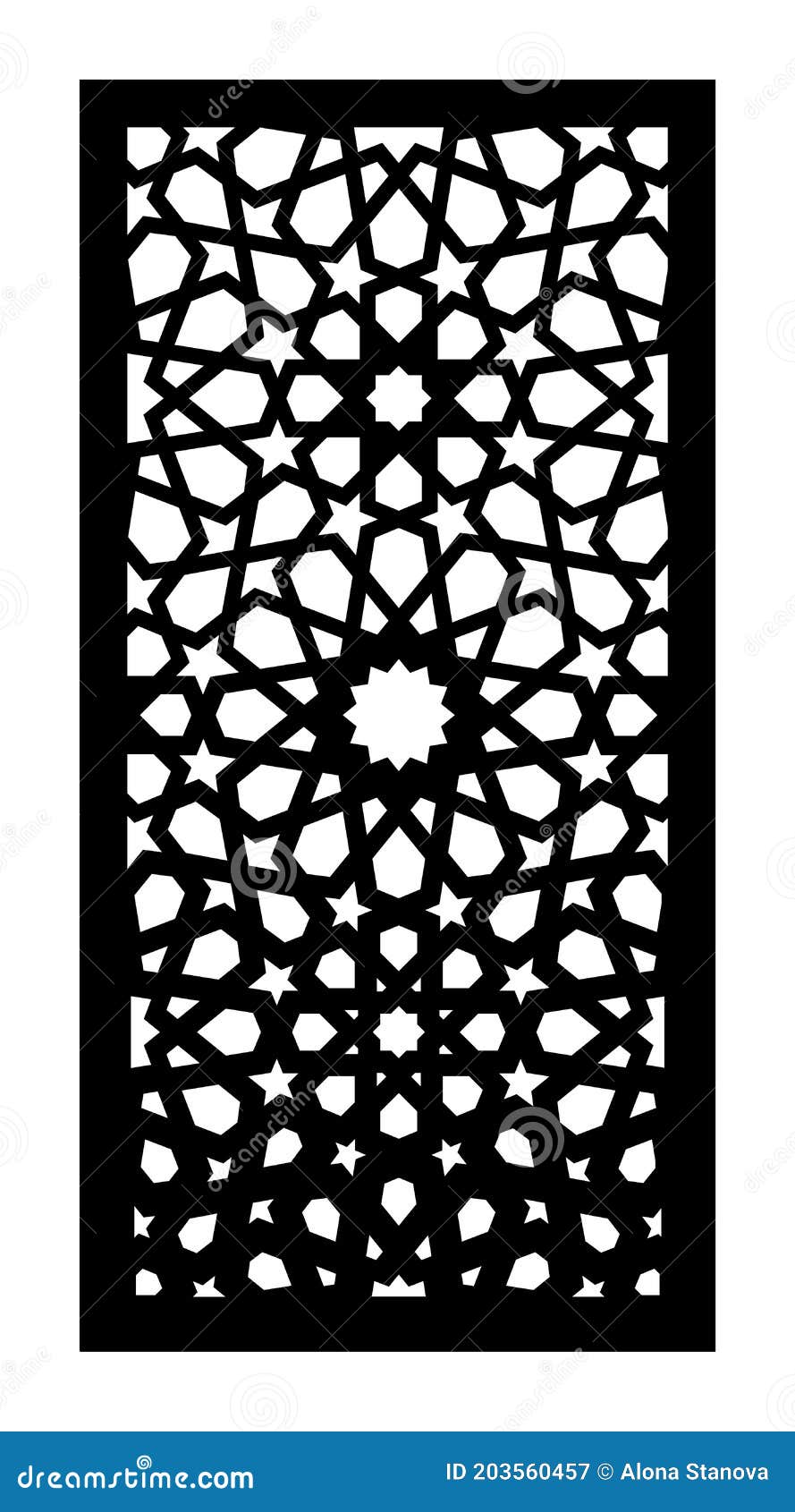 laser cut  panel, screen, fence, divider. cnc decorative pattern, jali , interior . islamic , arabic