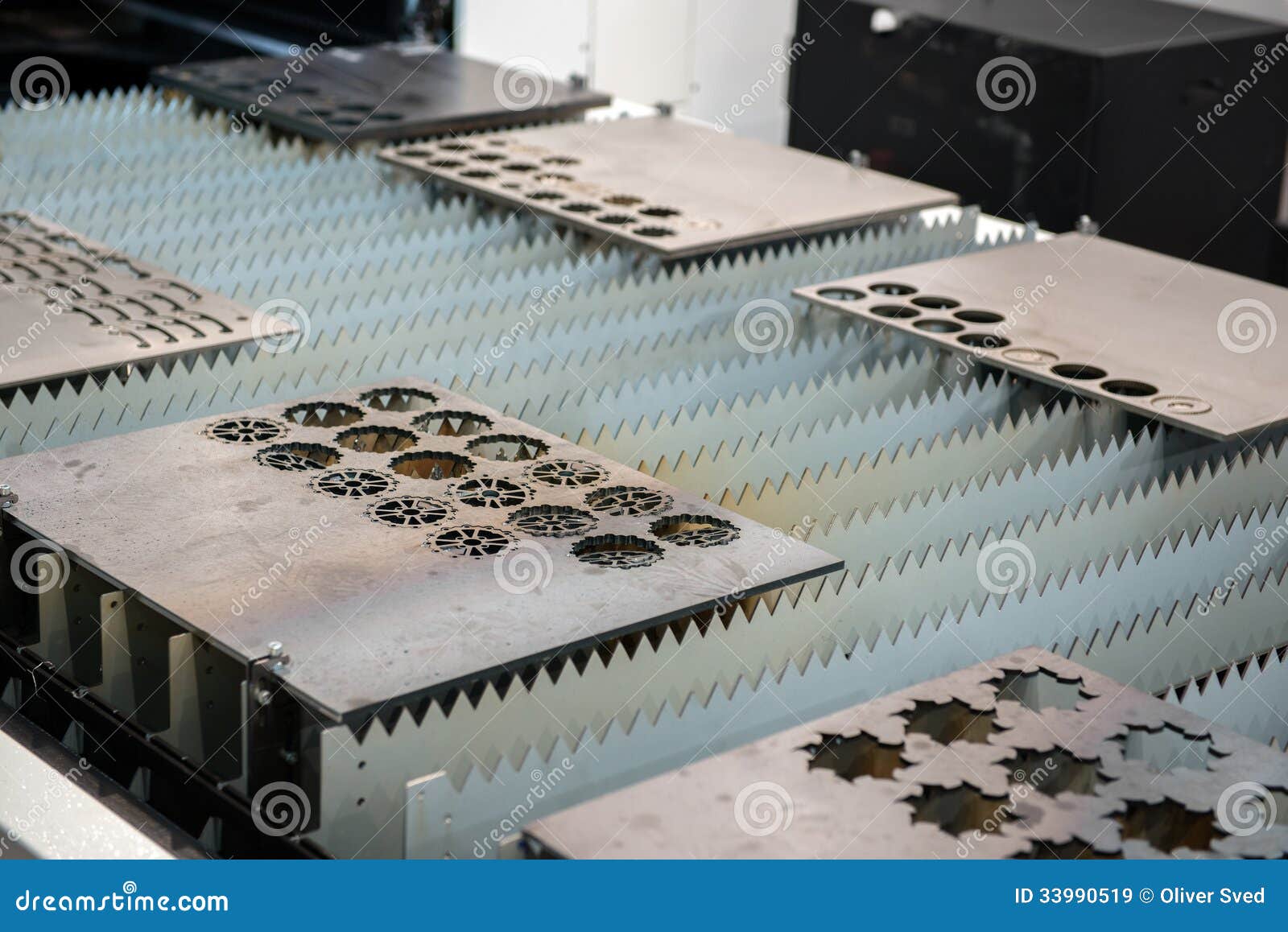 Laser Cutter Cutting Metal Plates Stock Image - Image of manufacturing