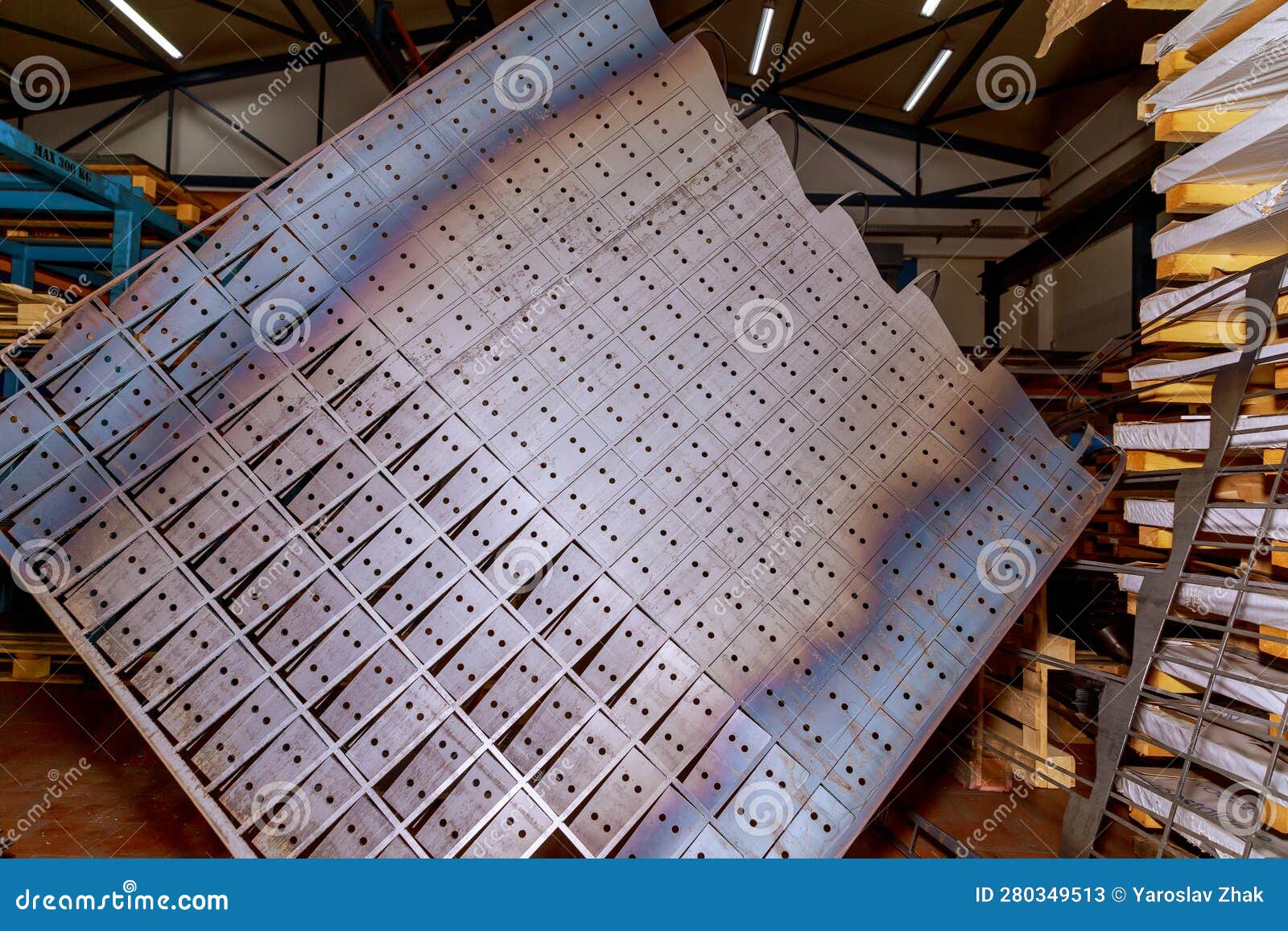 Laser Cutter Cutting Metal Plates. Finished Product from Laser Cutting