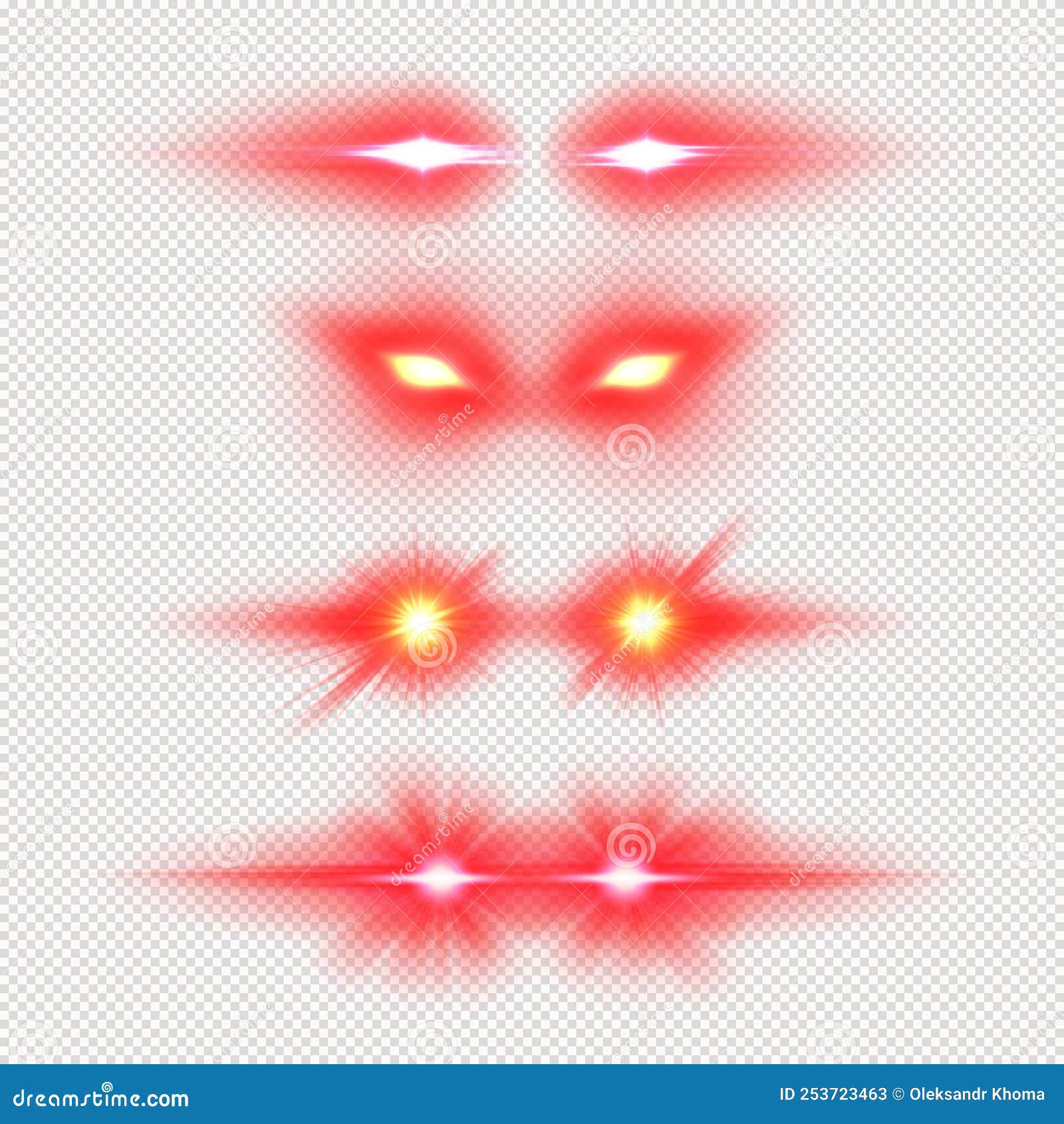 laser eyes meme light effect