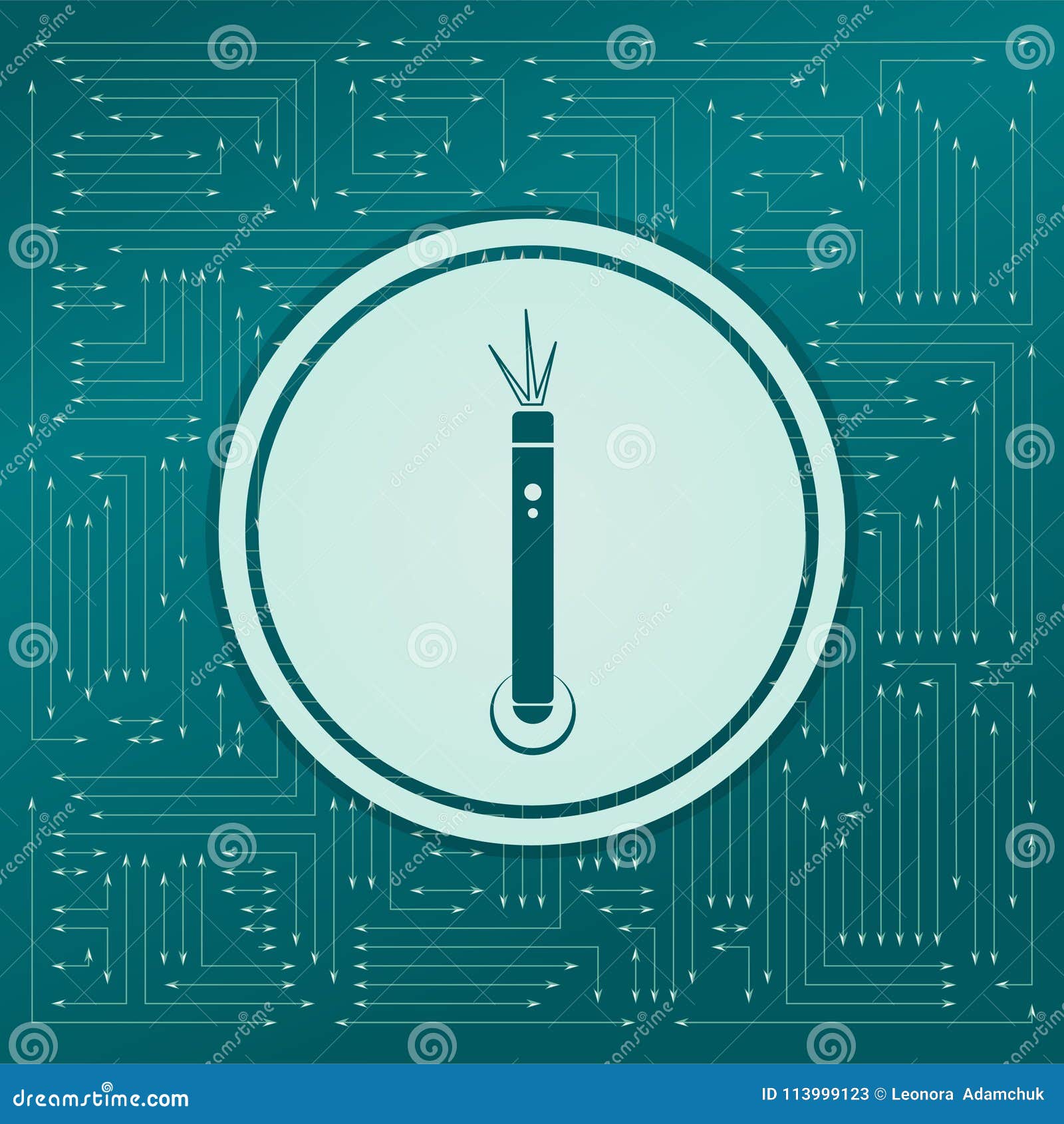 Laser Pointer Icon on a Green Background, with Arrows in Different  Directions. it Appears the Electronic Board. Stock Illustration -  Illustration of device, concept: 113999123