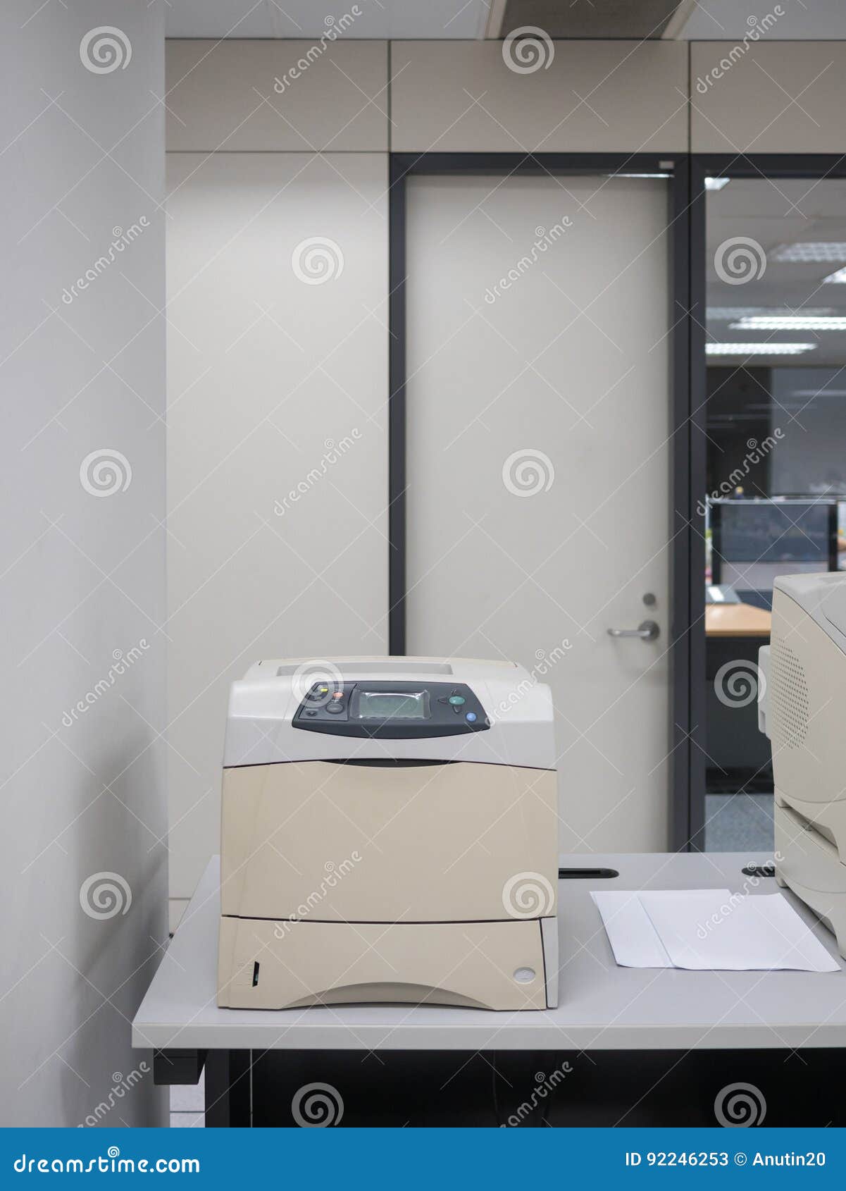 Laser printer in office stock image. Image of mechanism 92246253