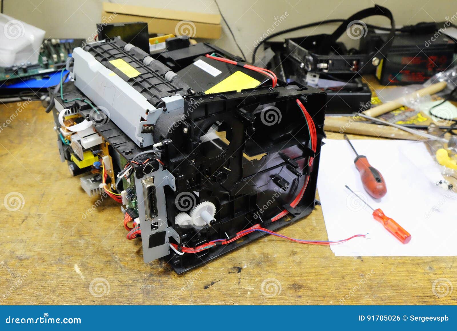 Laser printer repair stock photo. Image of digital, junk 91705026