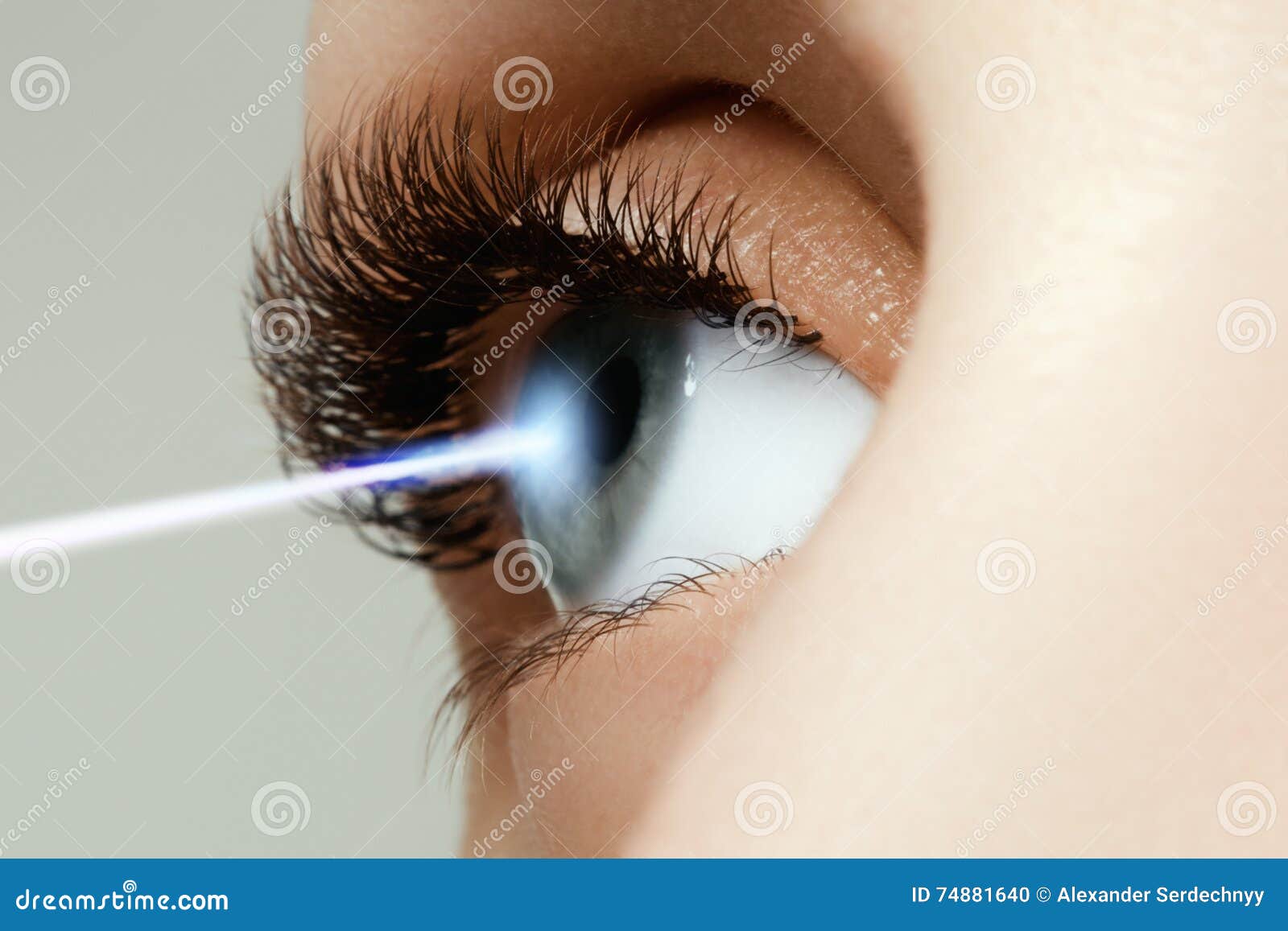 laser vision correction. woman`s eye. human eye. woman eye with