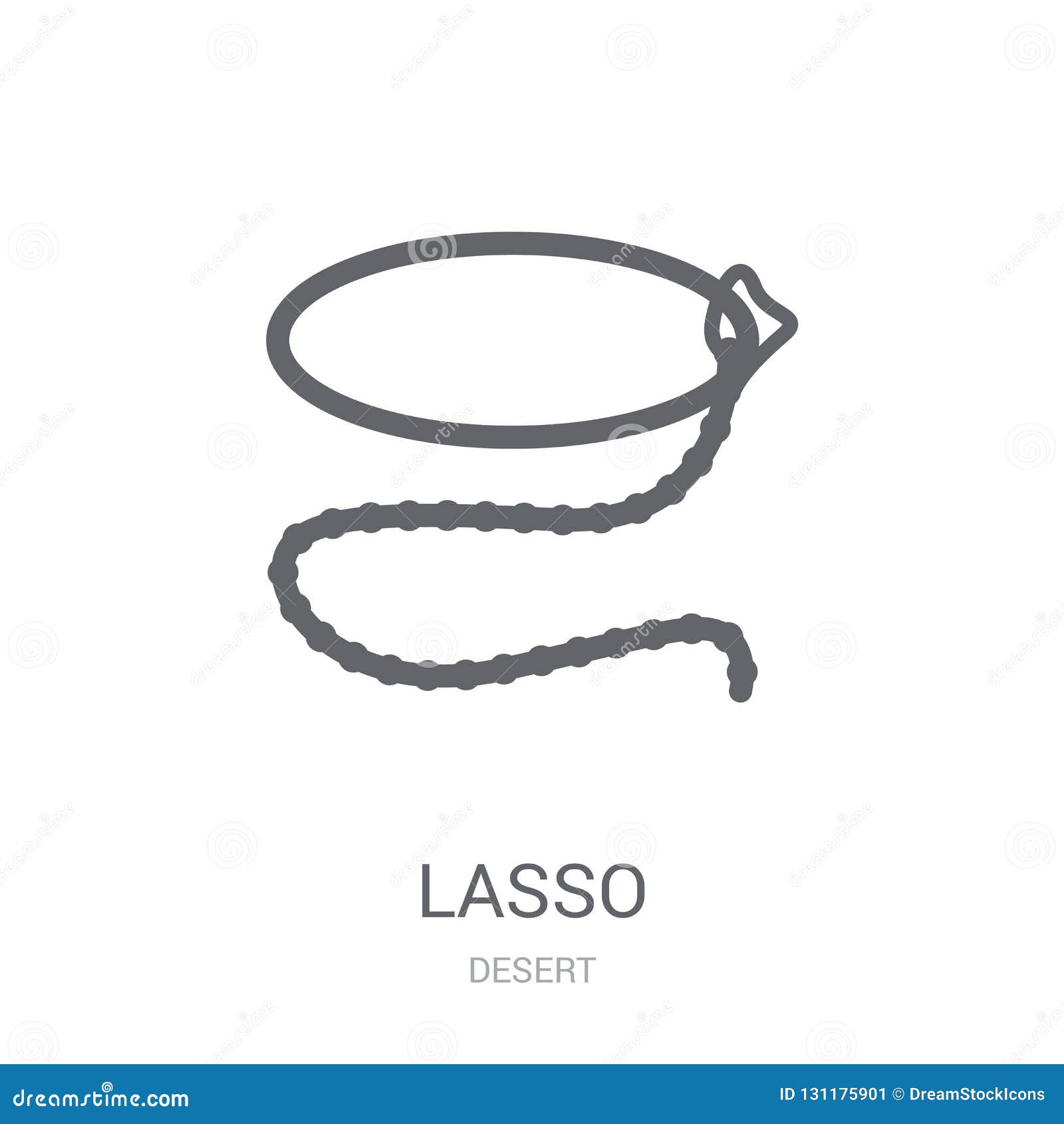 Lasso Icon. Trendy Lasso Logo Concept on White Background from D Stock  Vector - Illustration of knot, string: 131175901