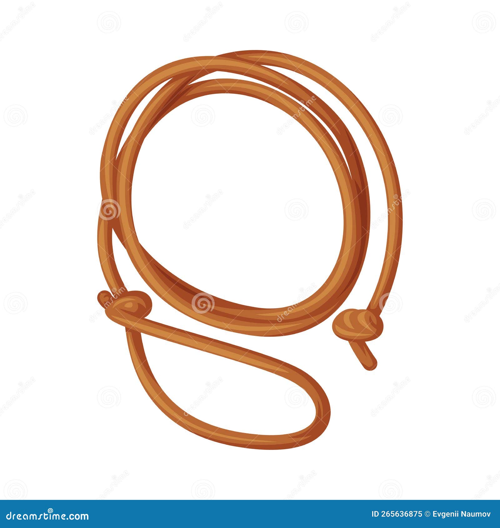 Lasso or Lariat Loop of Rope As Wild West Object Vector