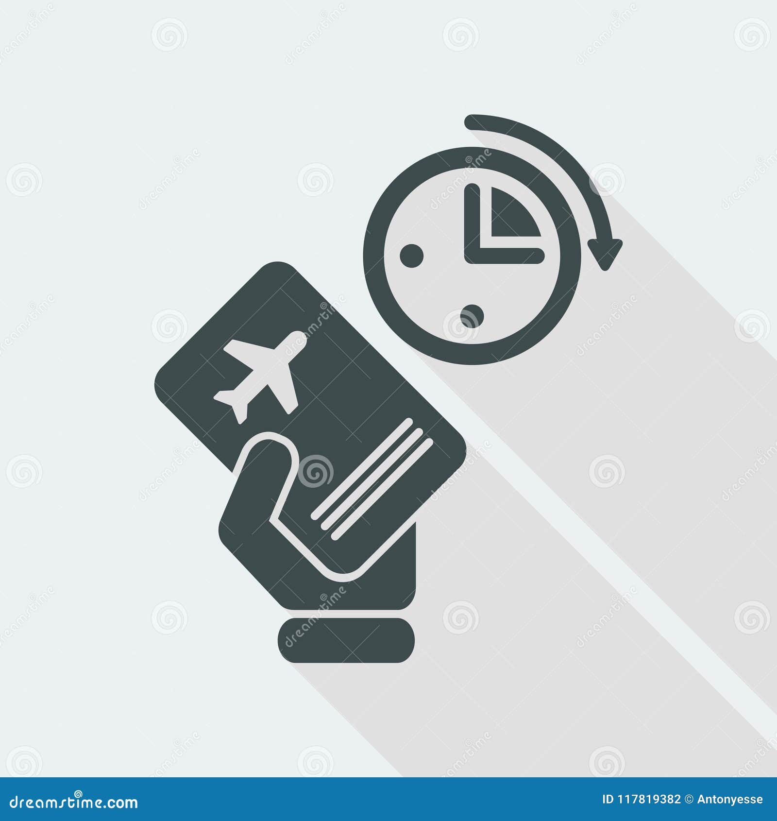 Last minute aiplane ticket stock vector. Illustration of concept