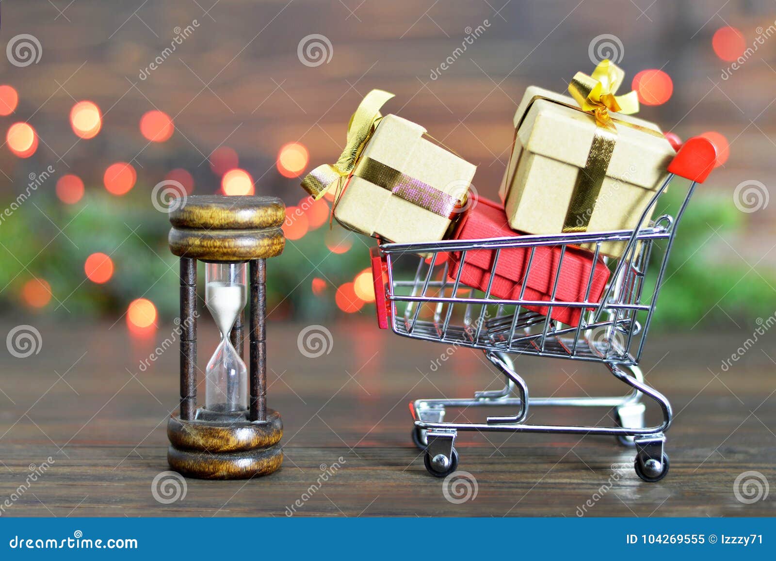 Last Minute Christmas Shopping Stock Image - Image of present