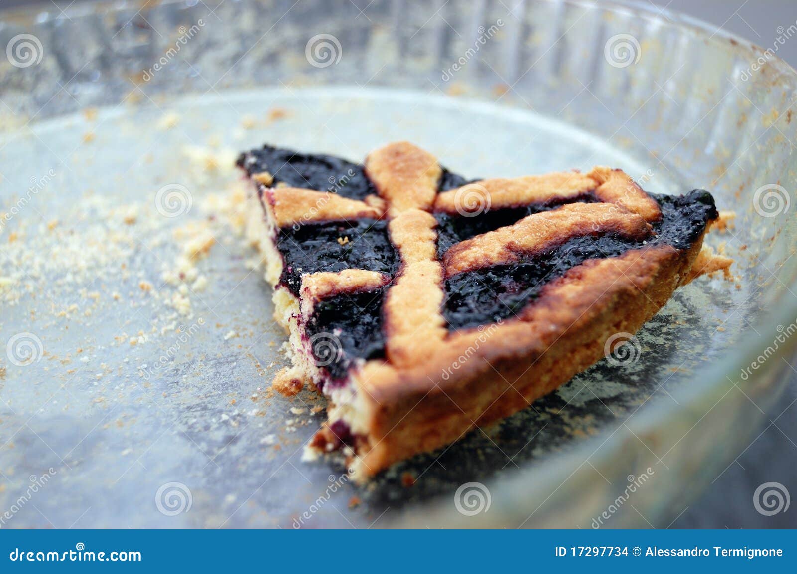 Last Piece of Blueberries Jam Tart Stock Photo Image of cream, fruity