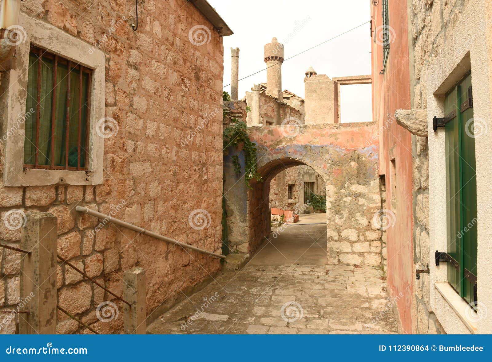 lastovo old town on island of lastovo, croatia