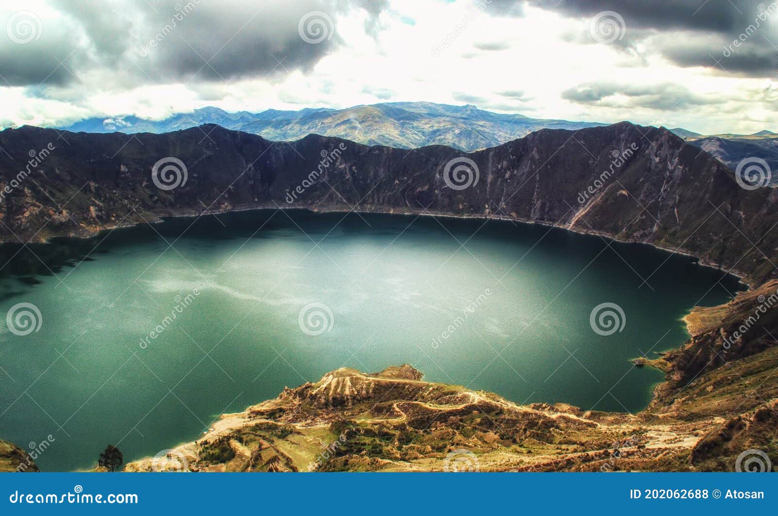 Latacunga Équateur Du Lac De Quilotoa Photo stock - Image du réflexion,  scène: 202062688