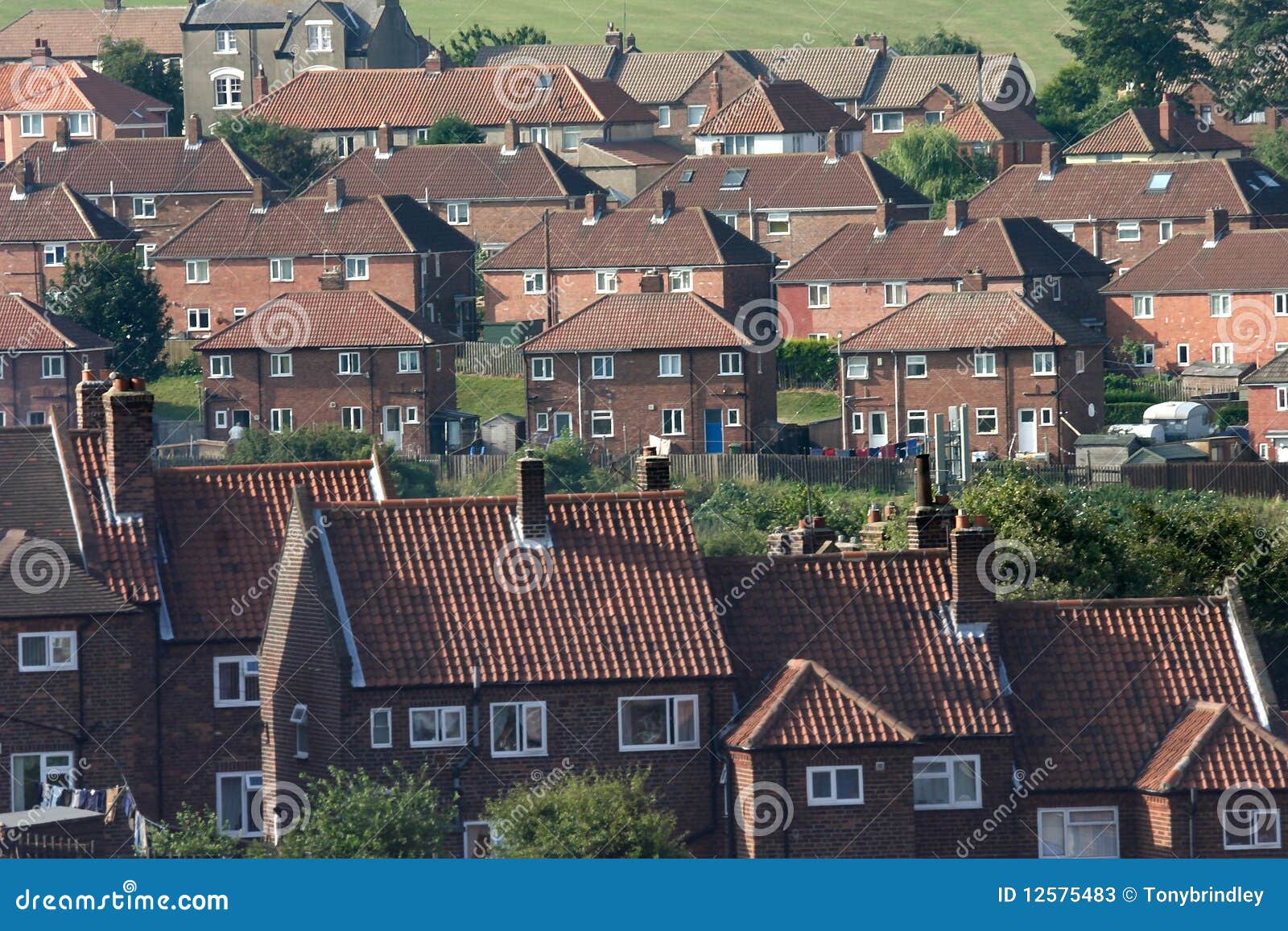 Late 20th Century housing. Late 20th Century housing estate in Whitby, Yorkshire, England.