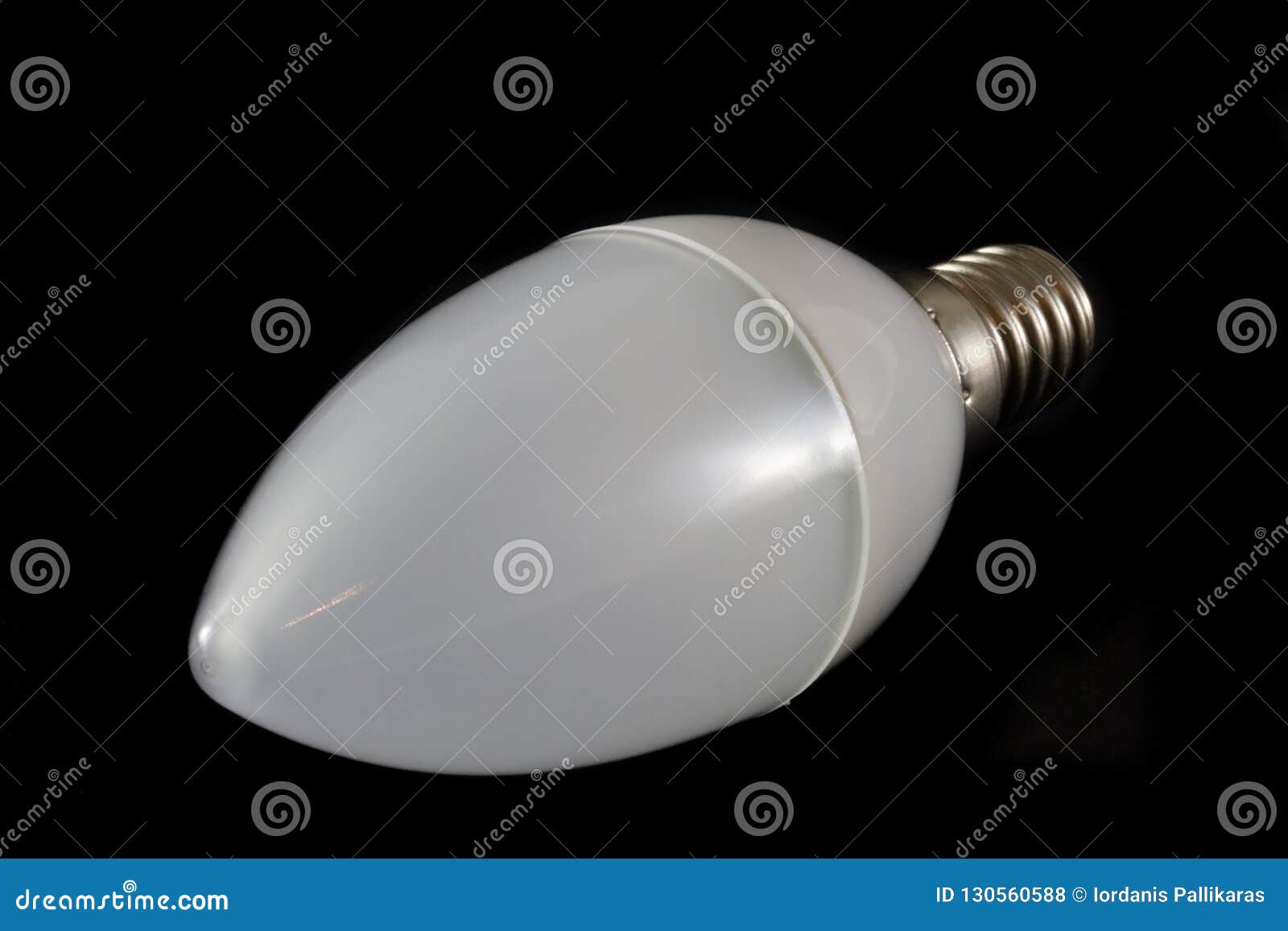 Latest Modern LED Light Bulb in Candle Shape on Black Background Stock Photo Image of diode