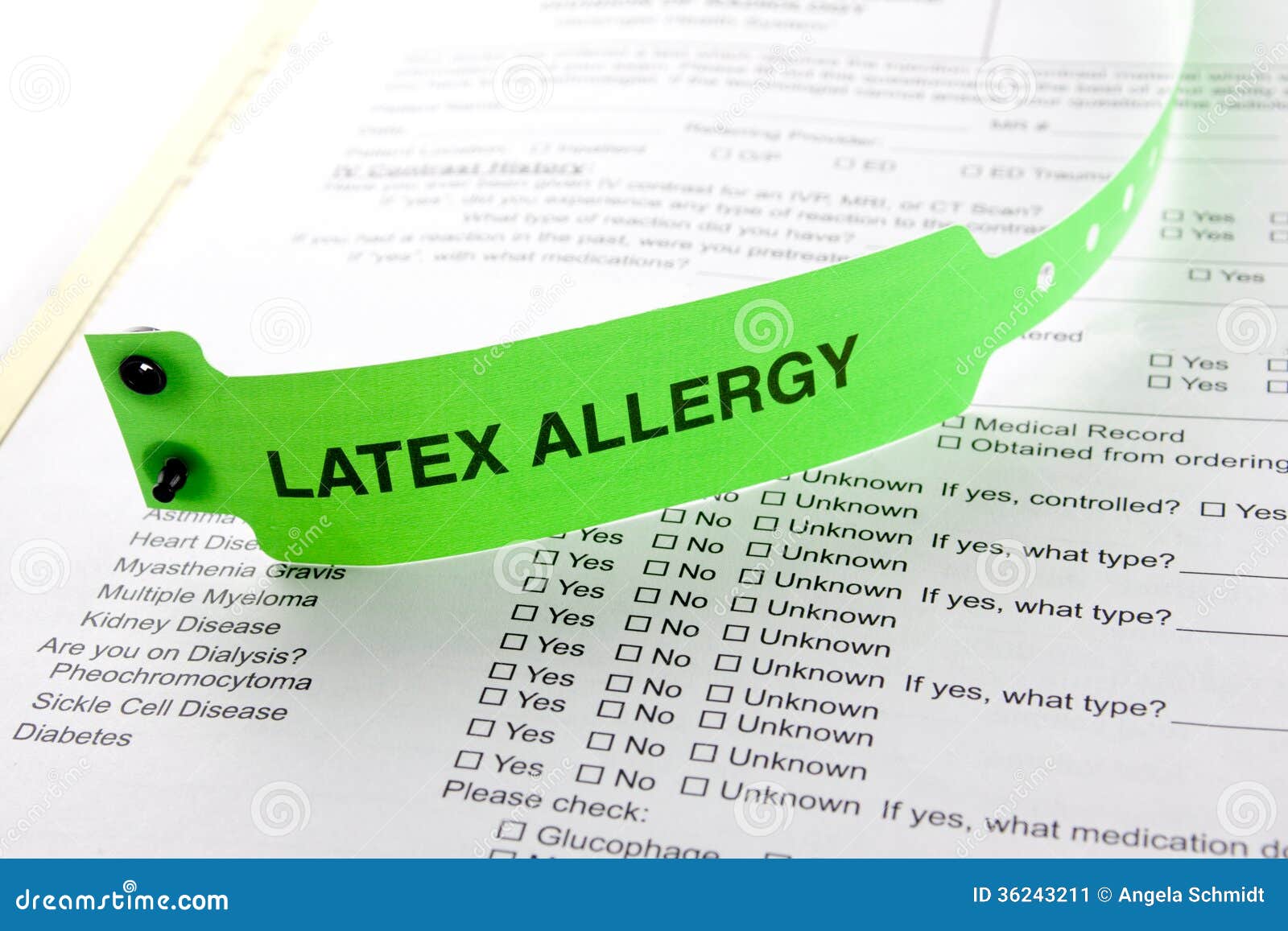 LatexAllergieArmband stockbild. Bild von erlaubnis 36243211